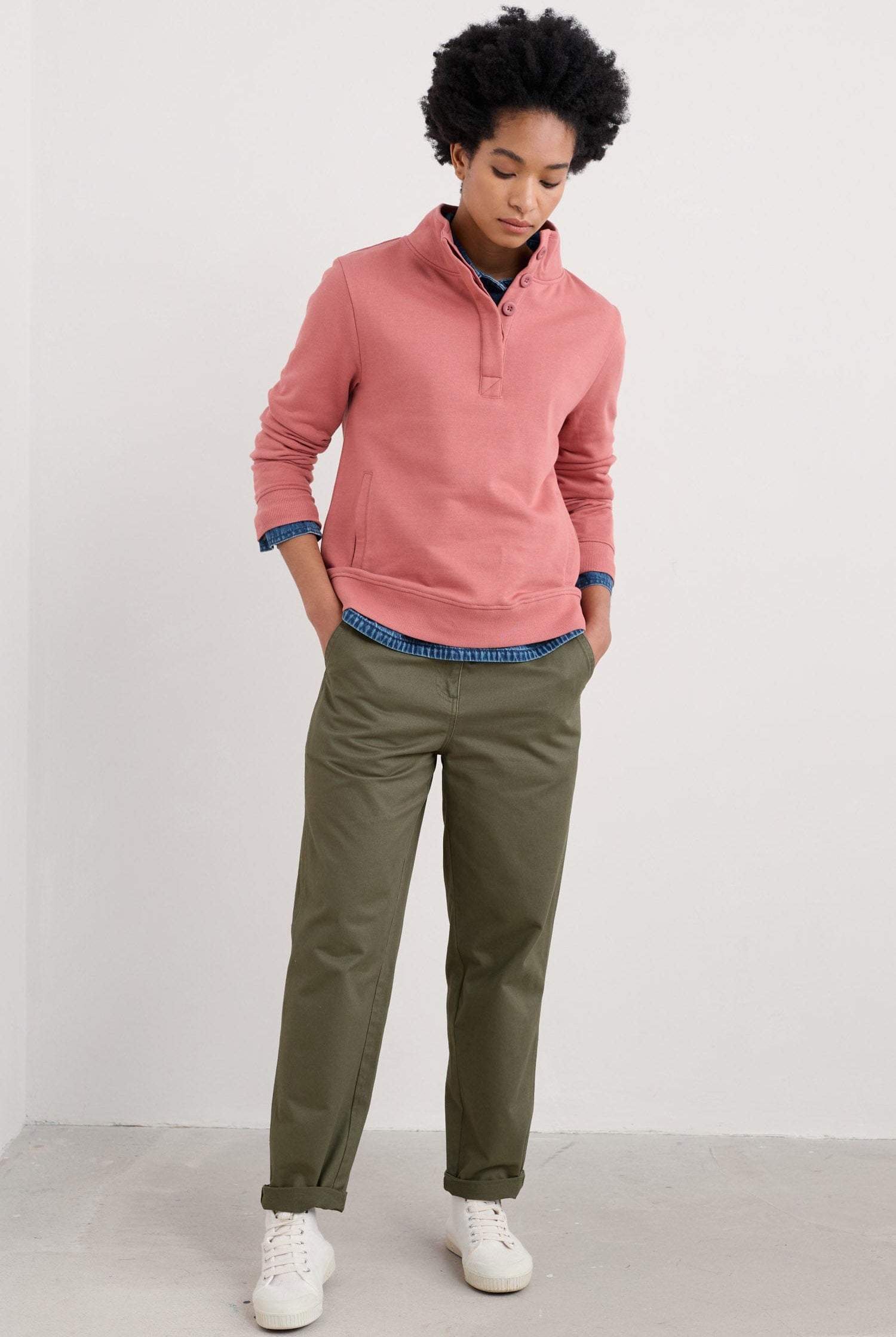 Seasalt Greenshank Jersey Sweatshirt - Rose Dew