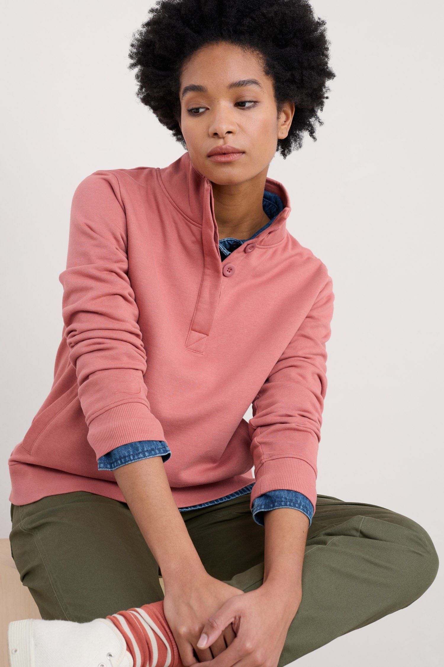 Seasalt Greenshank Jersey Sweatshirt - Rose Dew