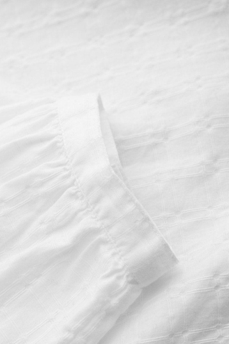 Seasalt Hope Cottage Organic Cotton Self Check Blouse - Salt