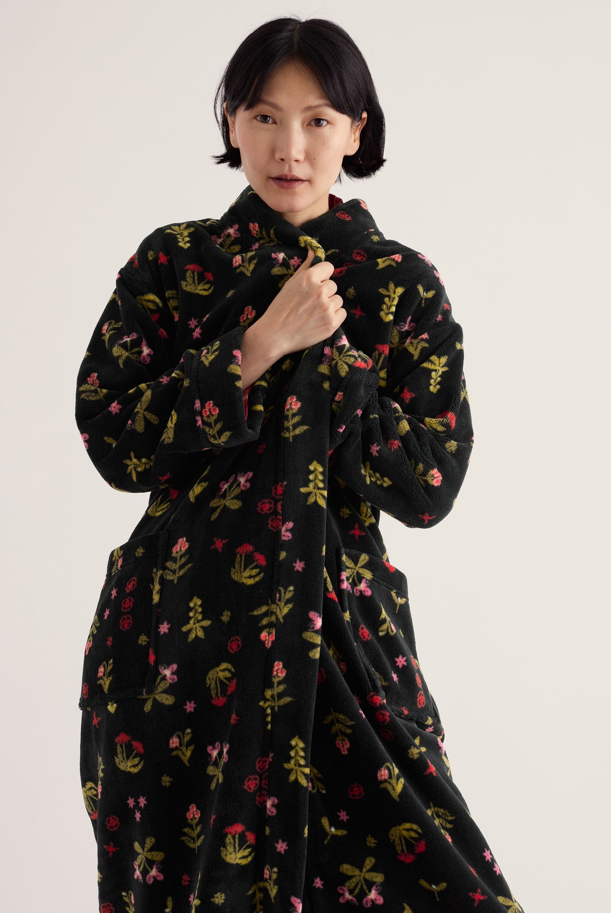 Seasalt Hushing Gown - Tapestry Flowers Onyx