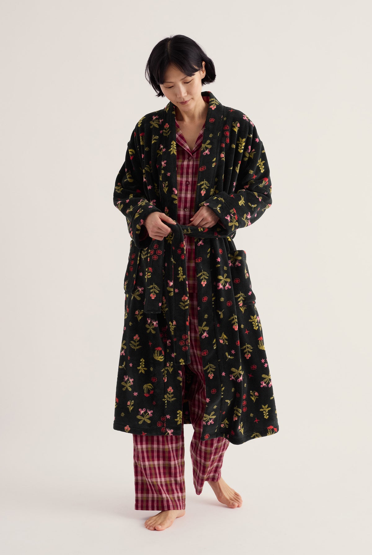 Seasalt Hushing Gown - Tapestry Flowers Onyx