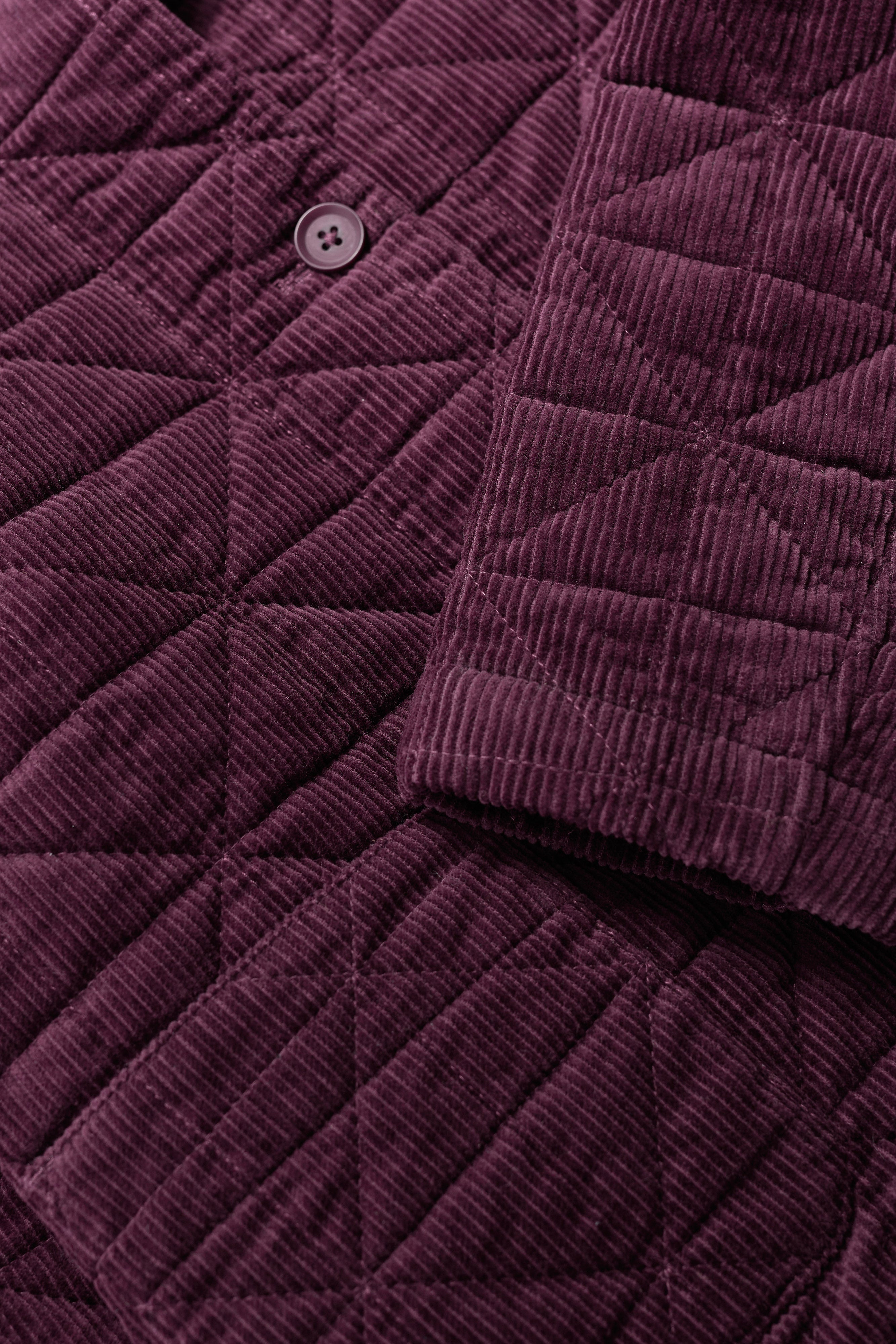 Seasalt Incoming Tide Quilted Cord Jacket - Dark Hellebore