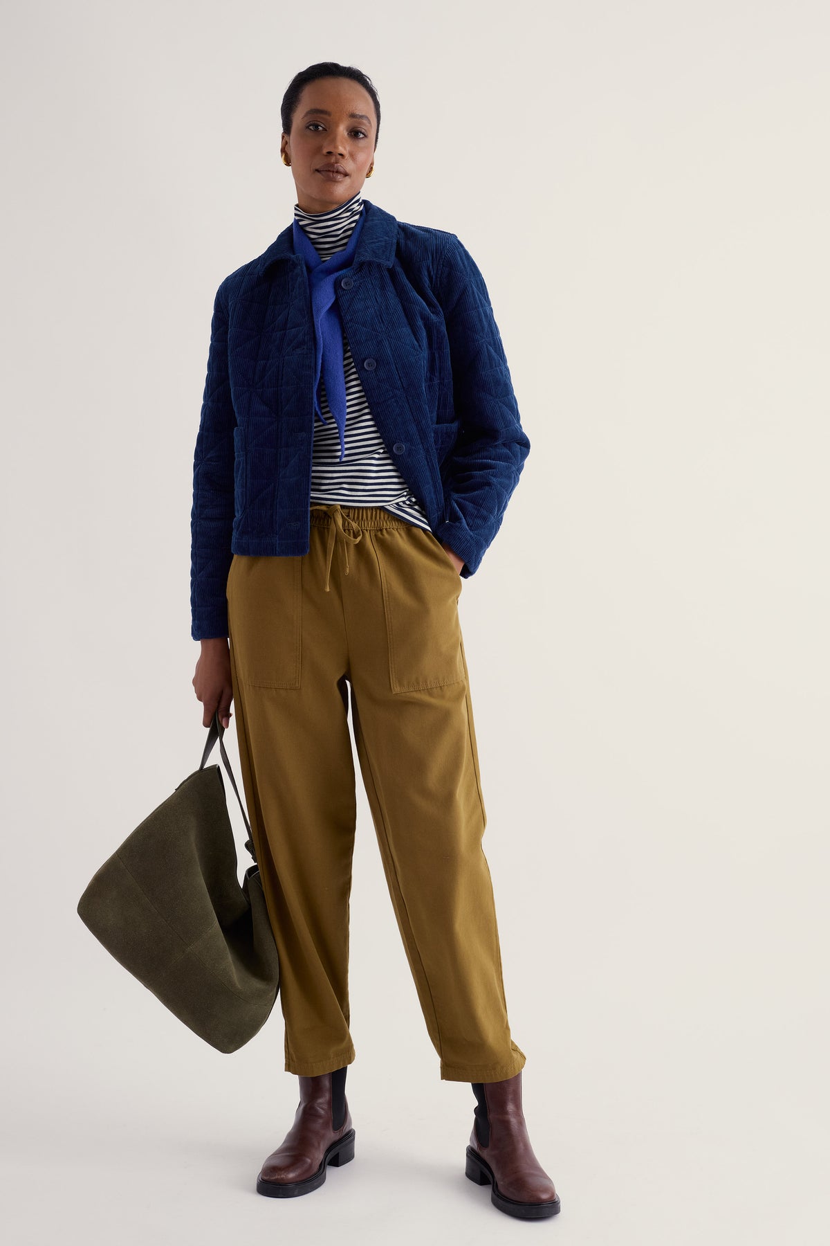 Seasalt Incoming Tide Quilted Cord Jacket - French Blue