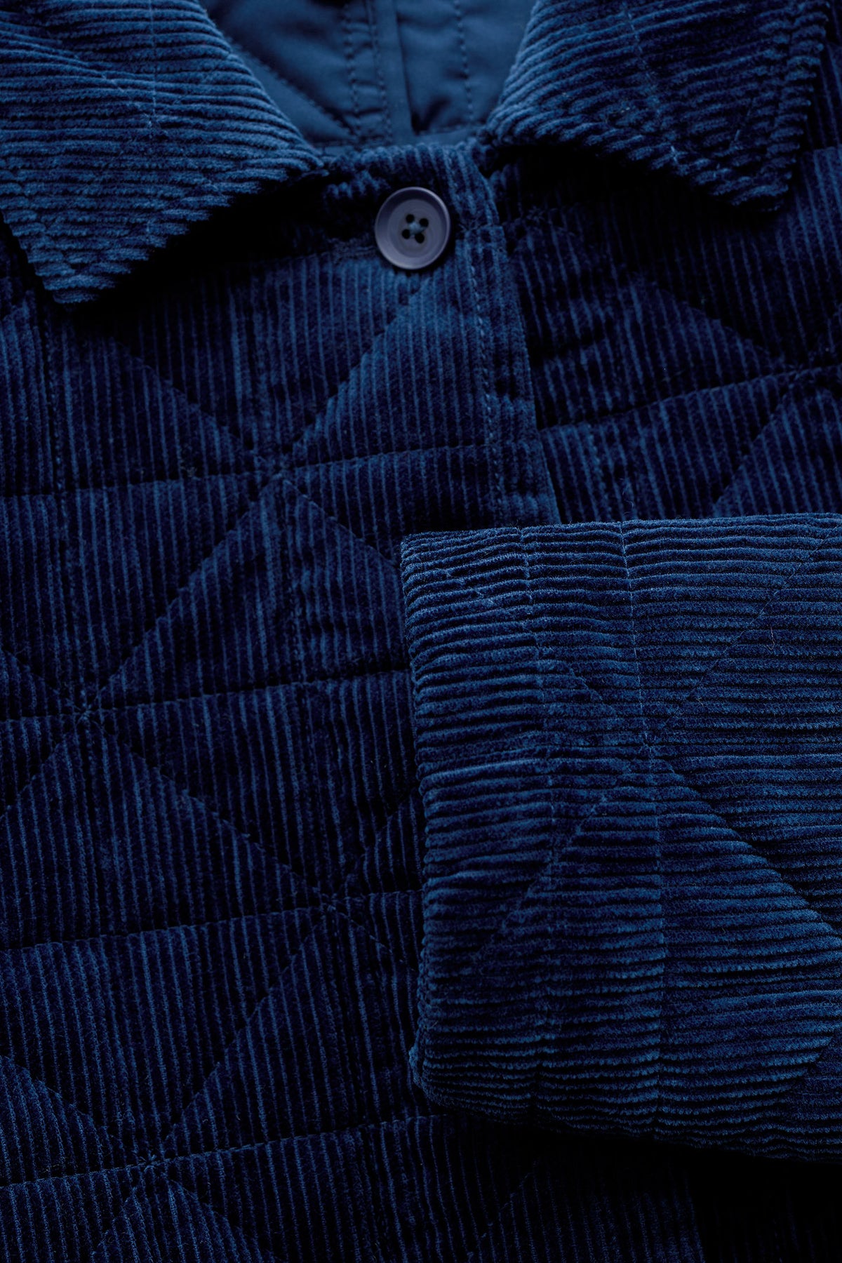 Seasalt Incoming Tide Quilted Cord Jacket - French Blue