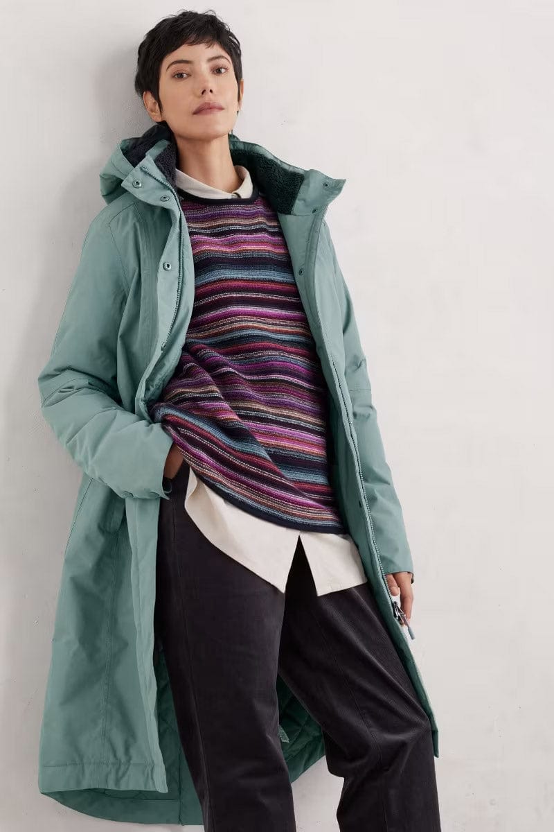 Seasalt Janelle Waterproof Raincoat Coat - Lichen