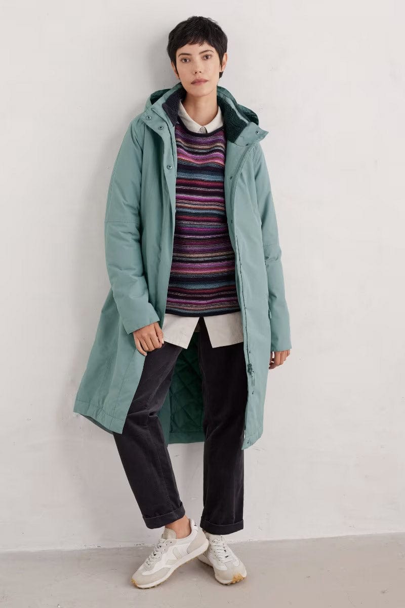 Seasalt Janelle Waterproof Raincoat Coat - Lichen