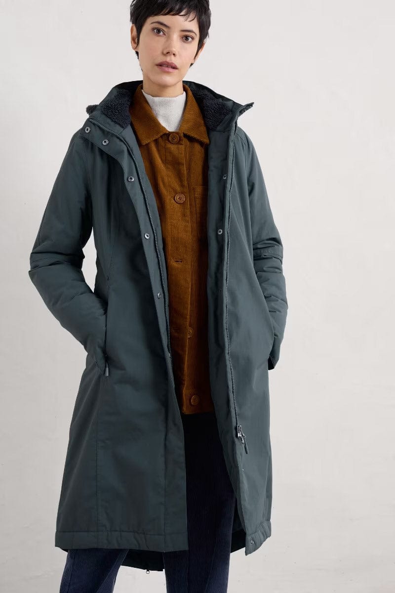 Seasalt Janelle Waterproof Raincoat Coat - Nickel
