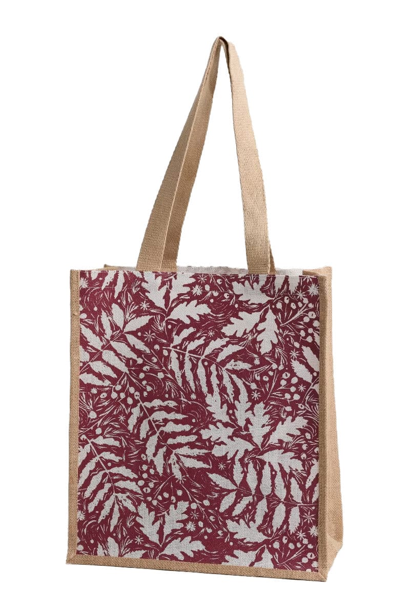 Seasalt Jute Shopper - Frosted Leaves Dahlia B-AC19288_33059_OS