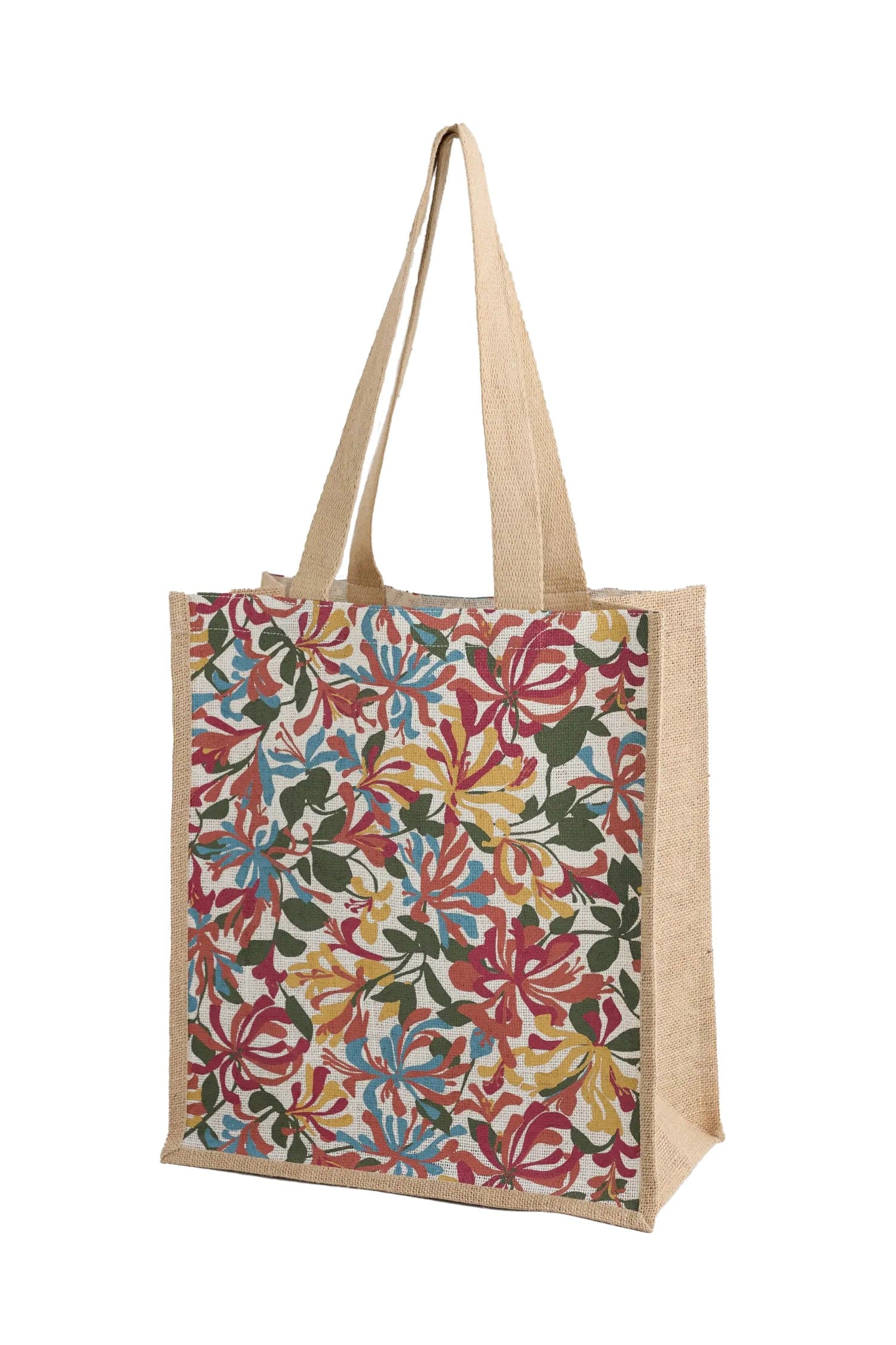 Seasalt Jute Shopper - Honeysuckles Chalk B-AC19288_31956_OS