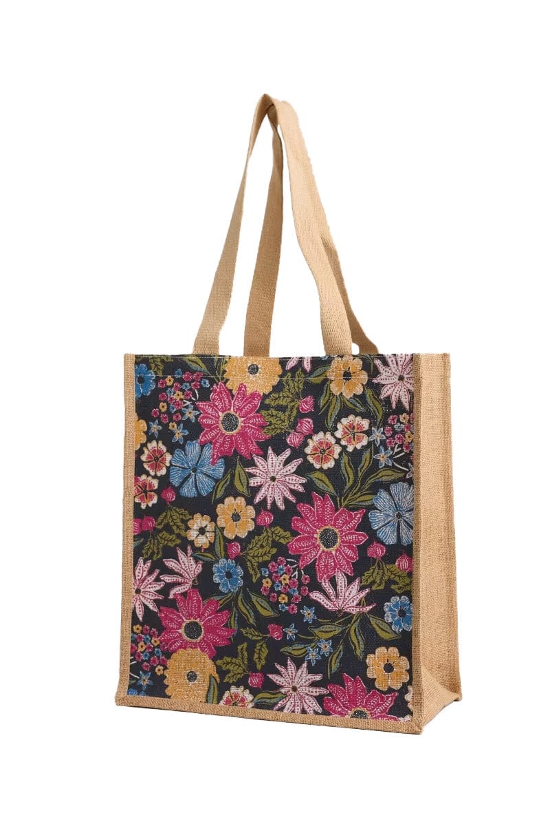 Seasalt Jute Shopper - Pattern Flower Mix B-AC19288_32716_OS