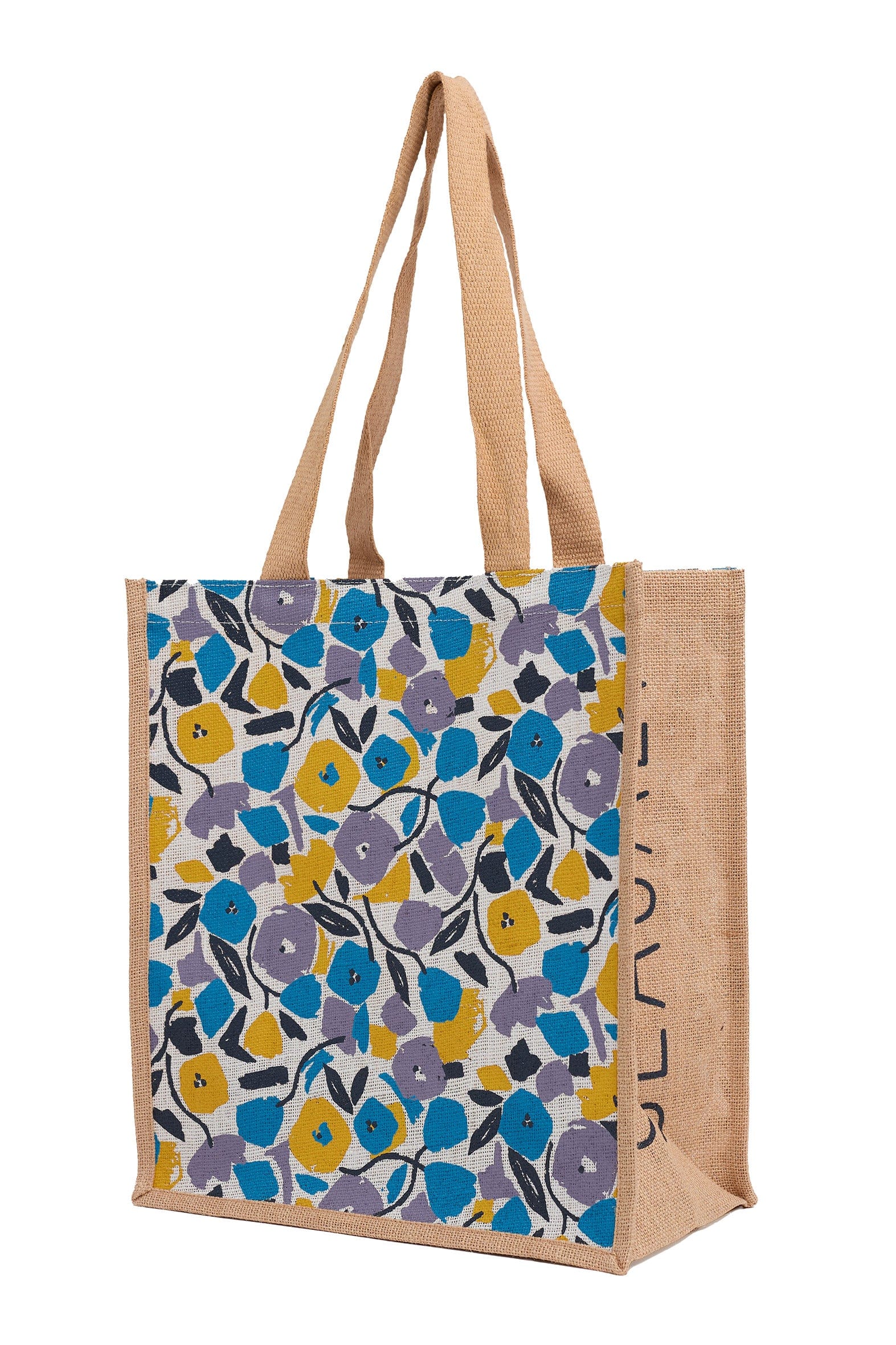 Seasalt Jute Shopper - Zennor Blooms Echium B-AC19288_34928_OS