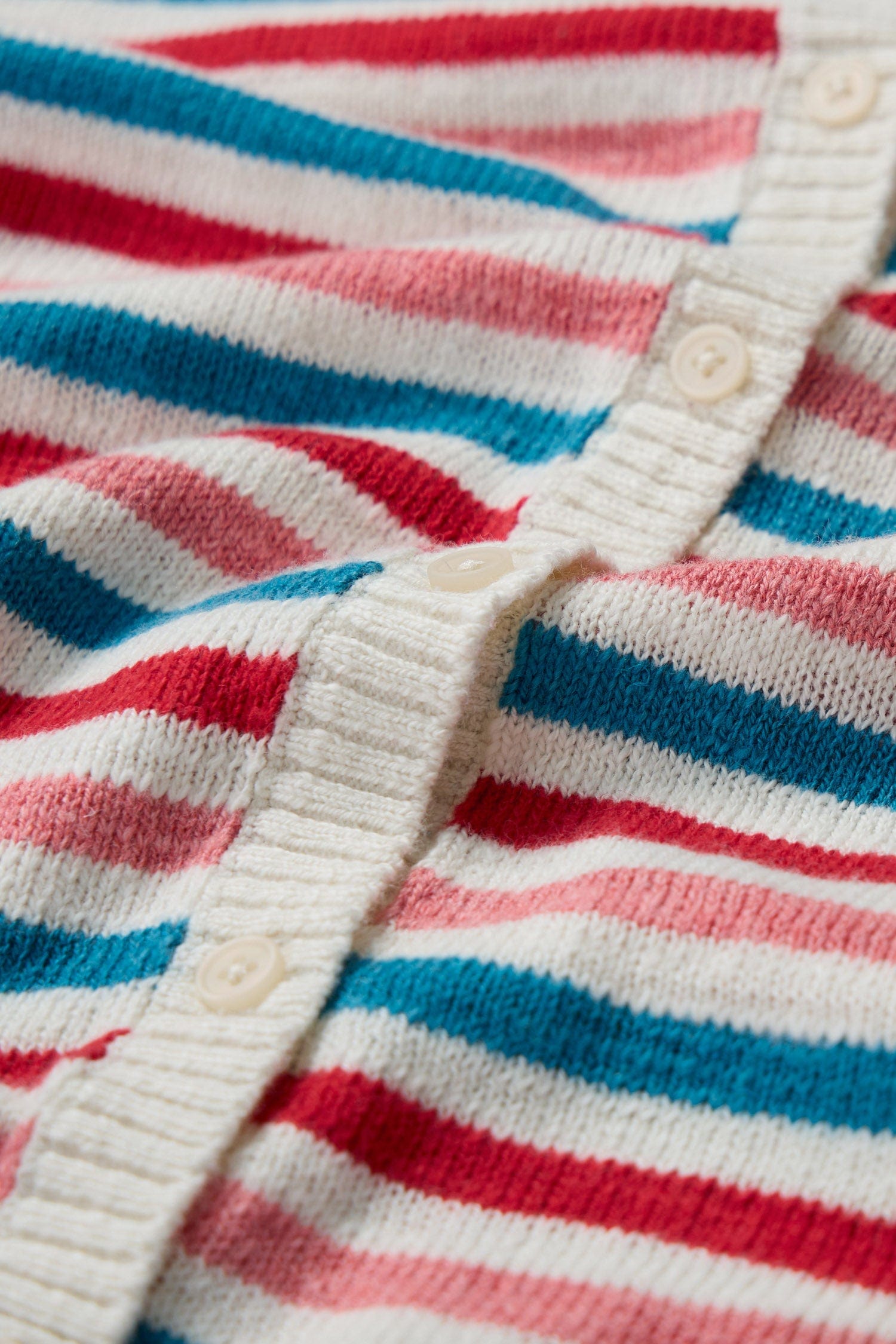 Seasalt Knavock Cotton-Linen Knitted Vest - Mini Cornish Pink Sky Mix