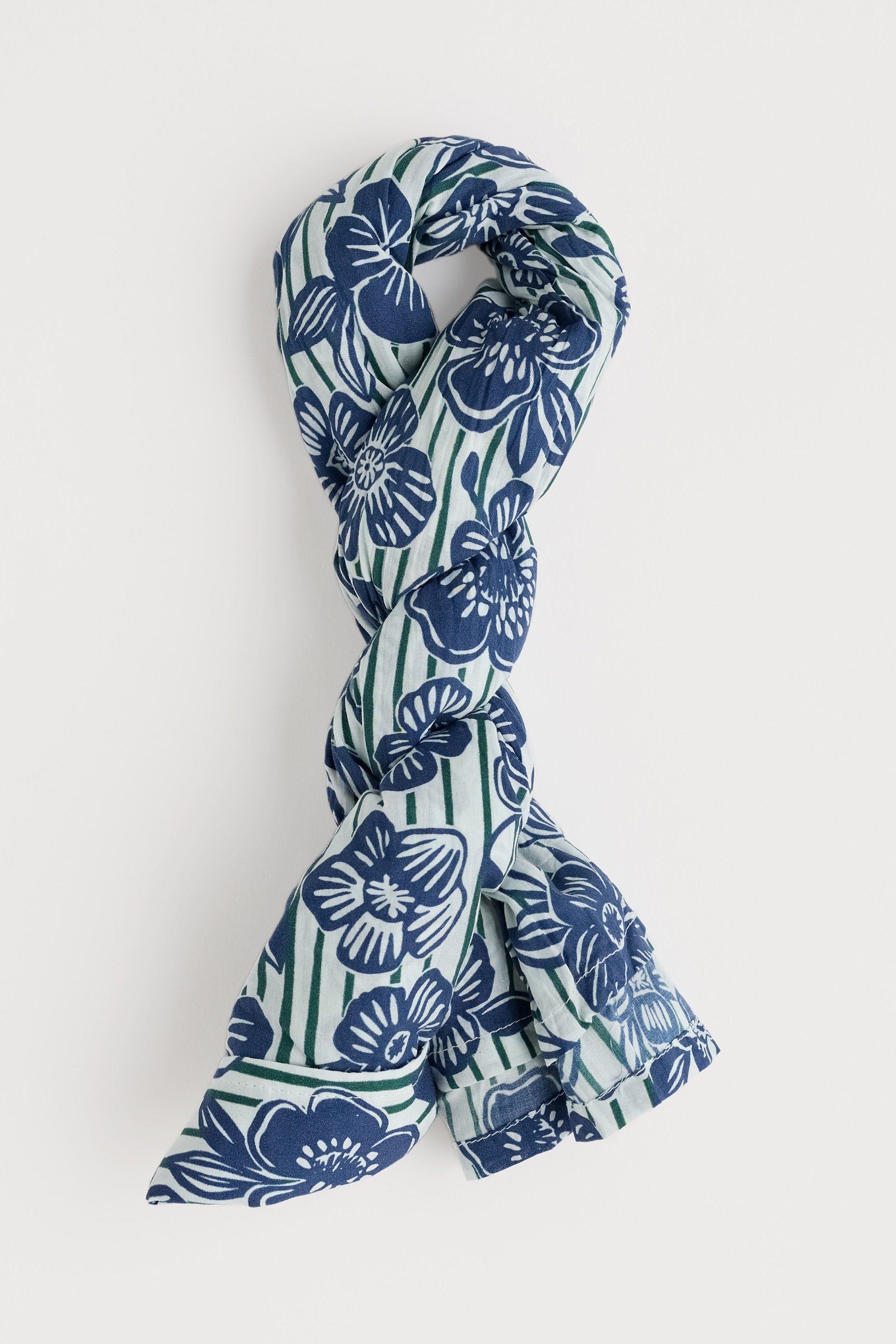 Seasalt Larissa Organic Cotton Shirt - Floral Imprint Chalk