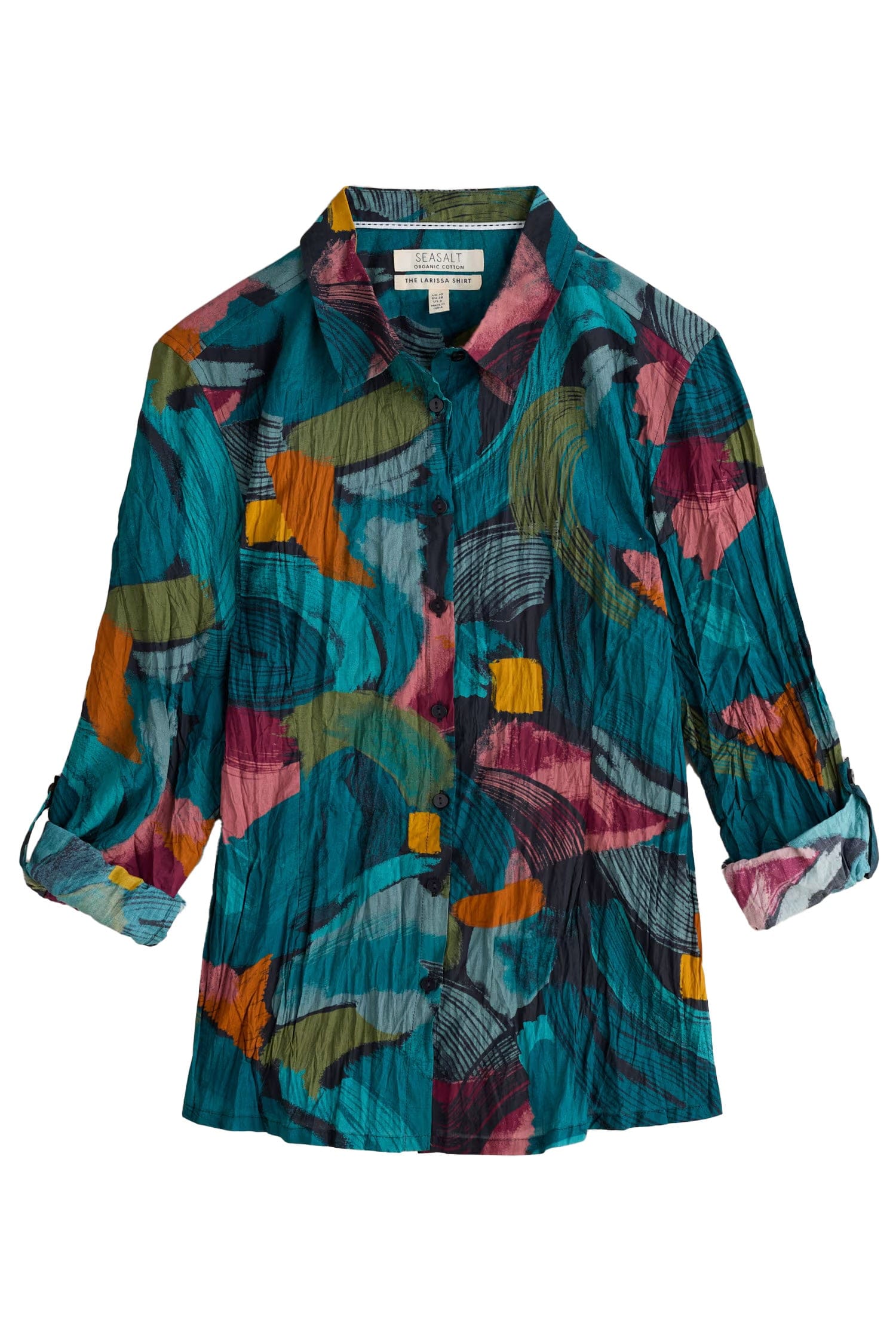 Seasalt Larissa Organic Cotton Shirt - Lelant Abstract Mix