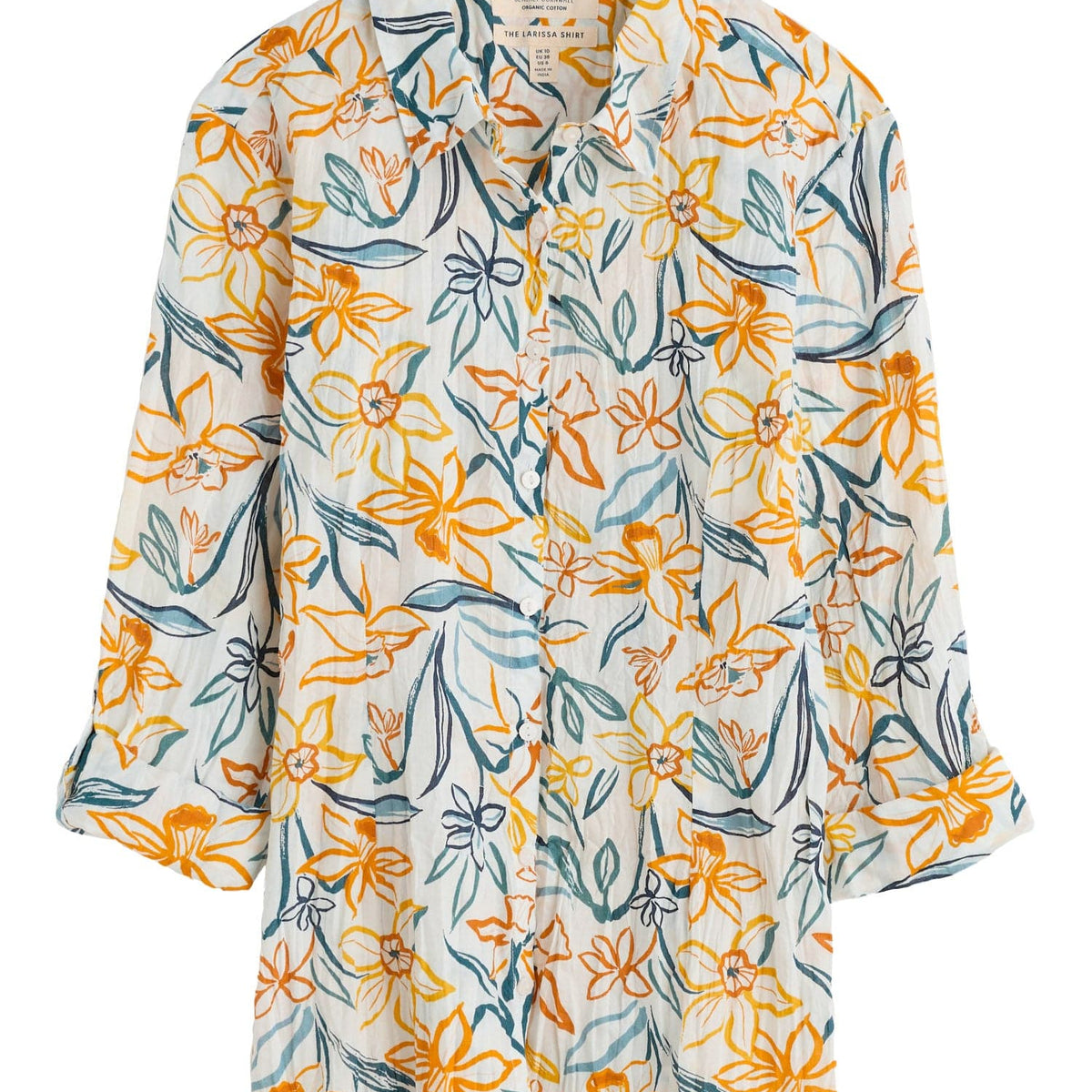 EX Seasalt Foliage Bloom Dahlia Larissa Organic Cotton Shirt Sizes 828 RRP £45