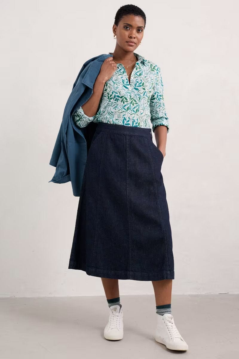 Seasalt Larissa Organic Cotton Shirt - Wandering Peas Chalk