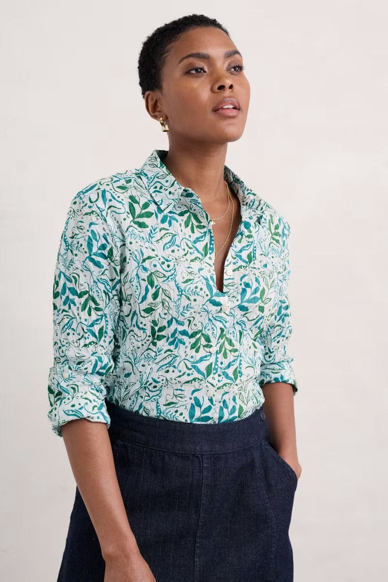 Seasalt Larissa Organic Cotton Shirt - Wandering Peas Chalk