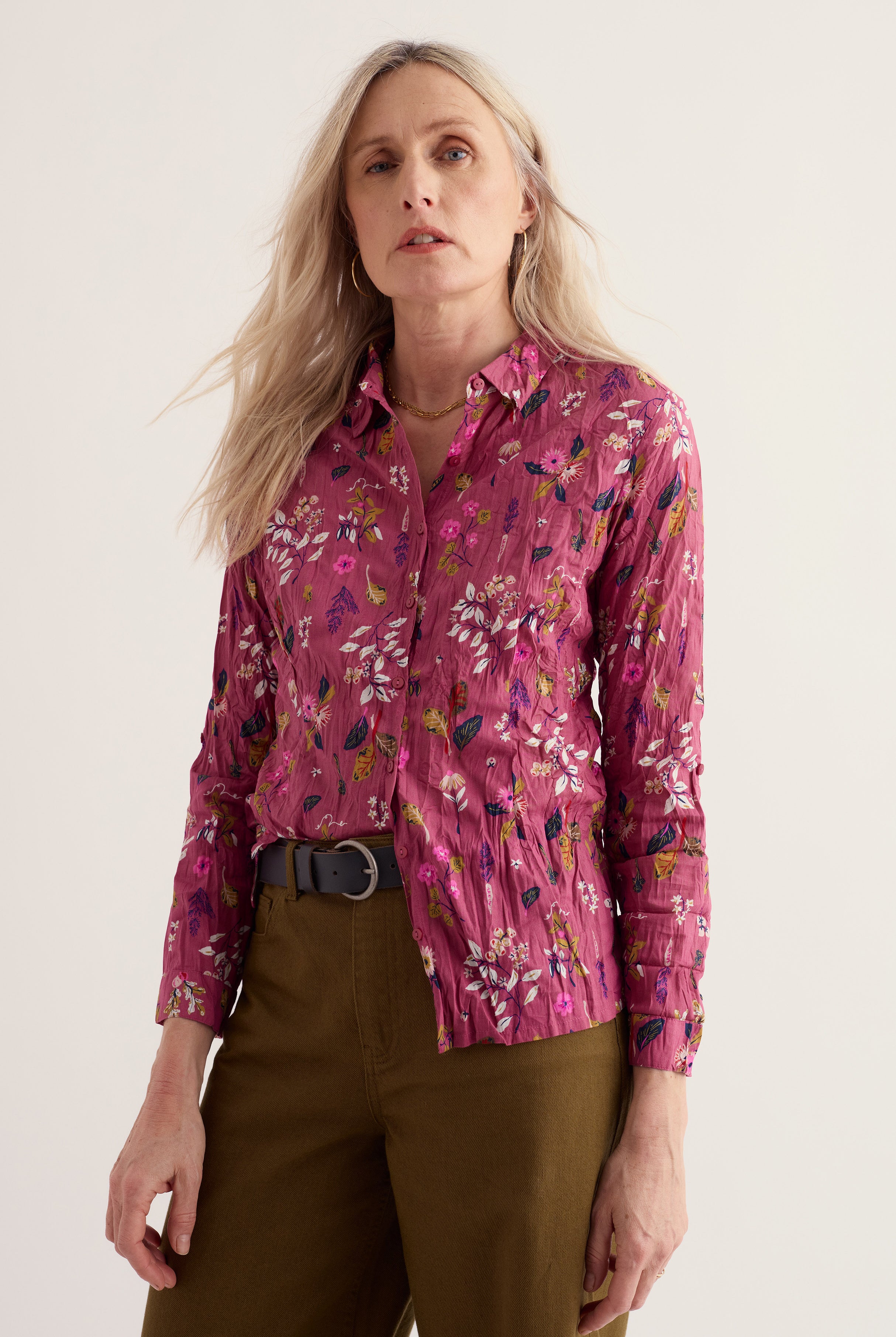 Seasalt Larissa Shirt - Flora Study Rosa