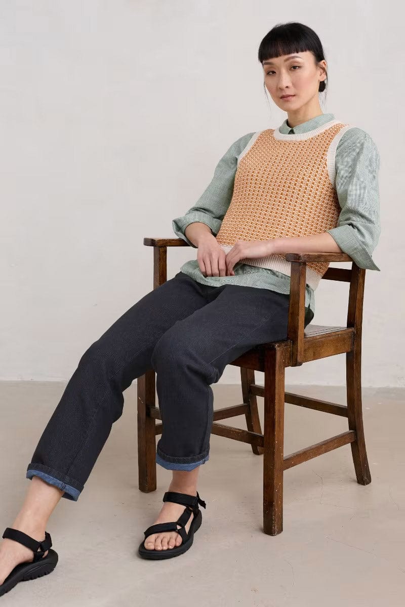Seasalt Lichen Stone Knitted Vest - Downwind Chalk Spice