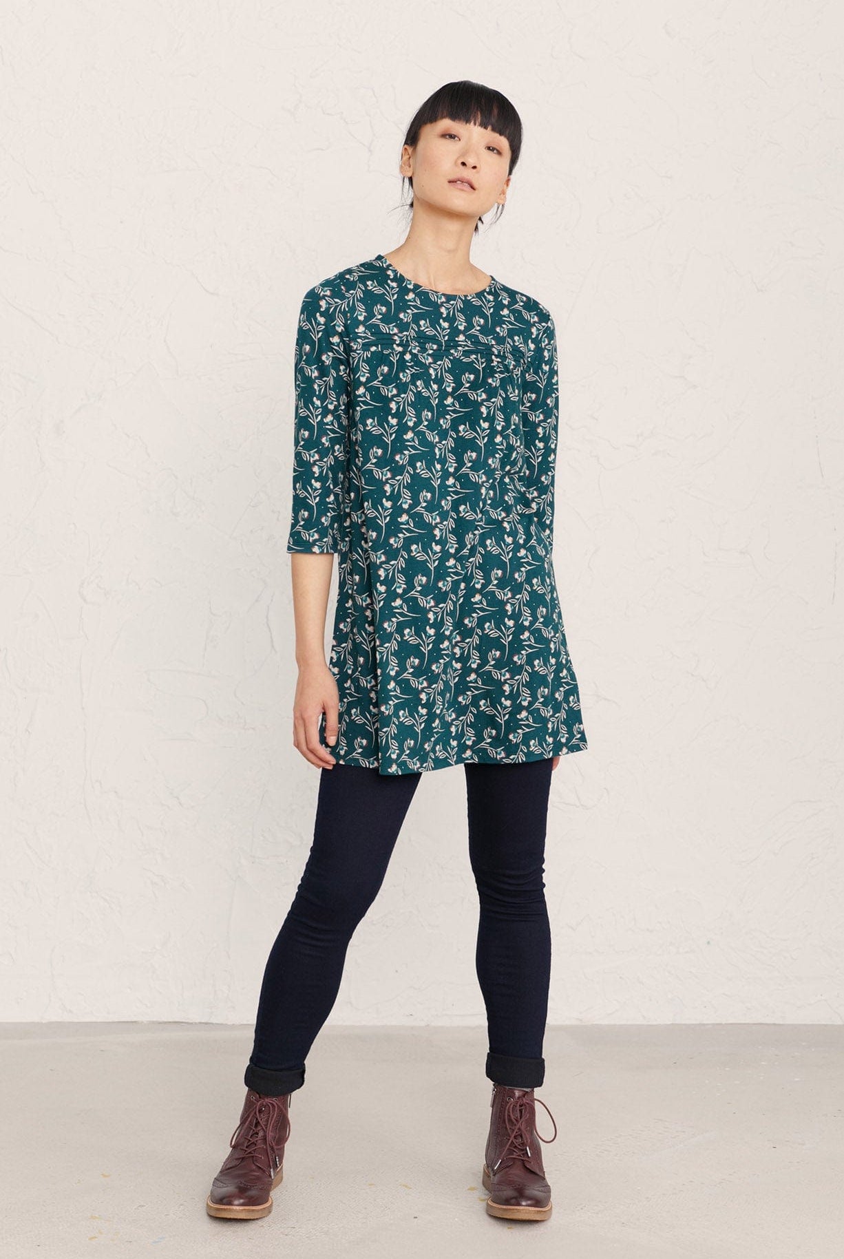 Seasalt Low Rocks Tunic - Brushed Stems Dark Lake
