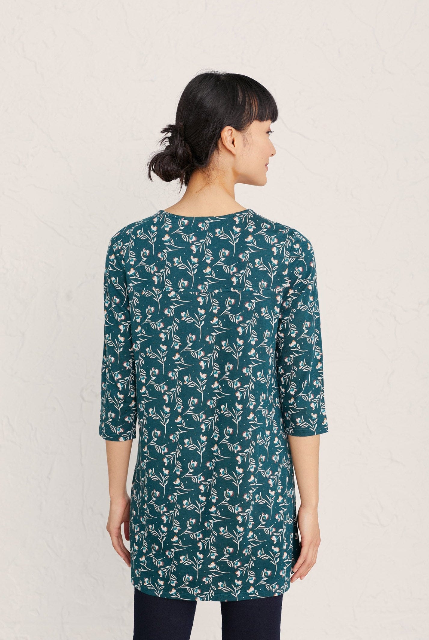 Seasalt Low Rocks Tunic - Brushed Stems Dark Lake