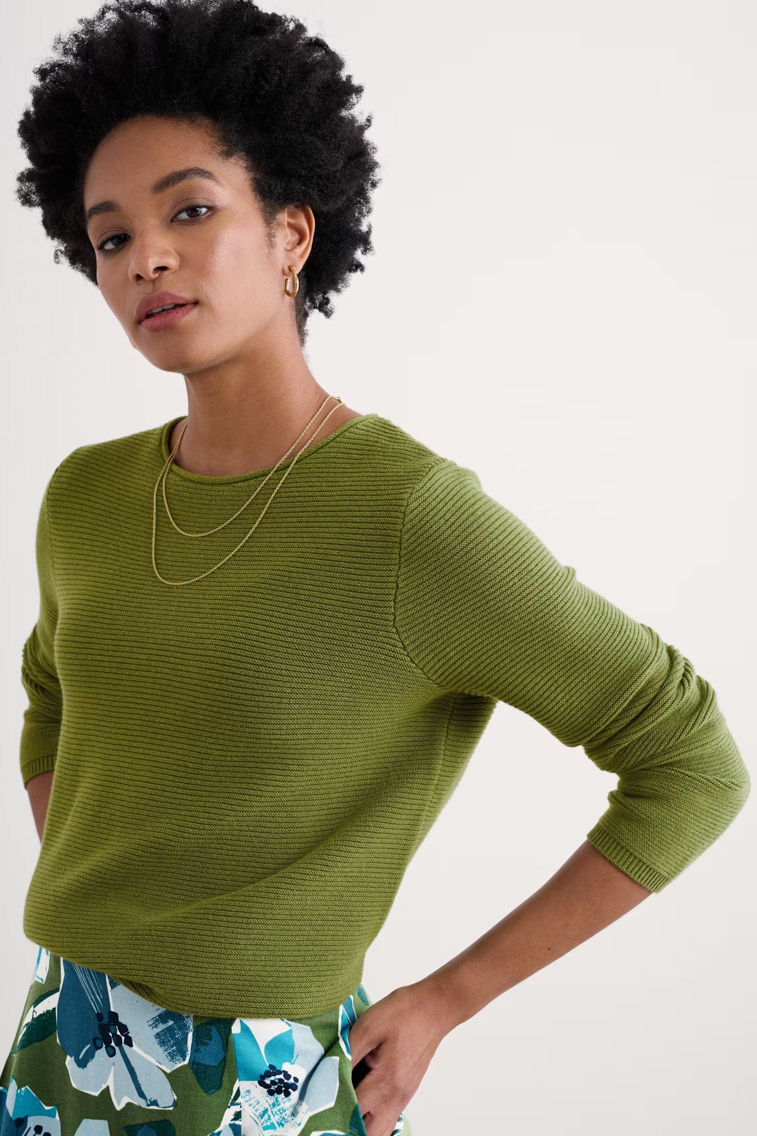 Seasalt Makers Cotton Jumper - Dark Citron
