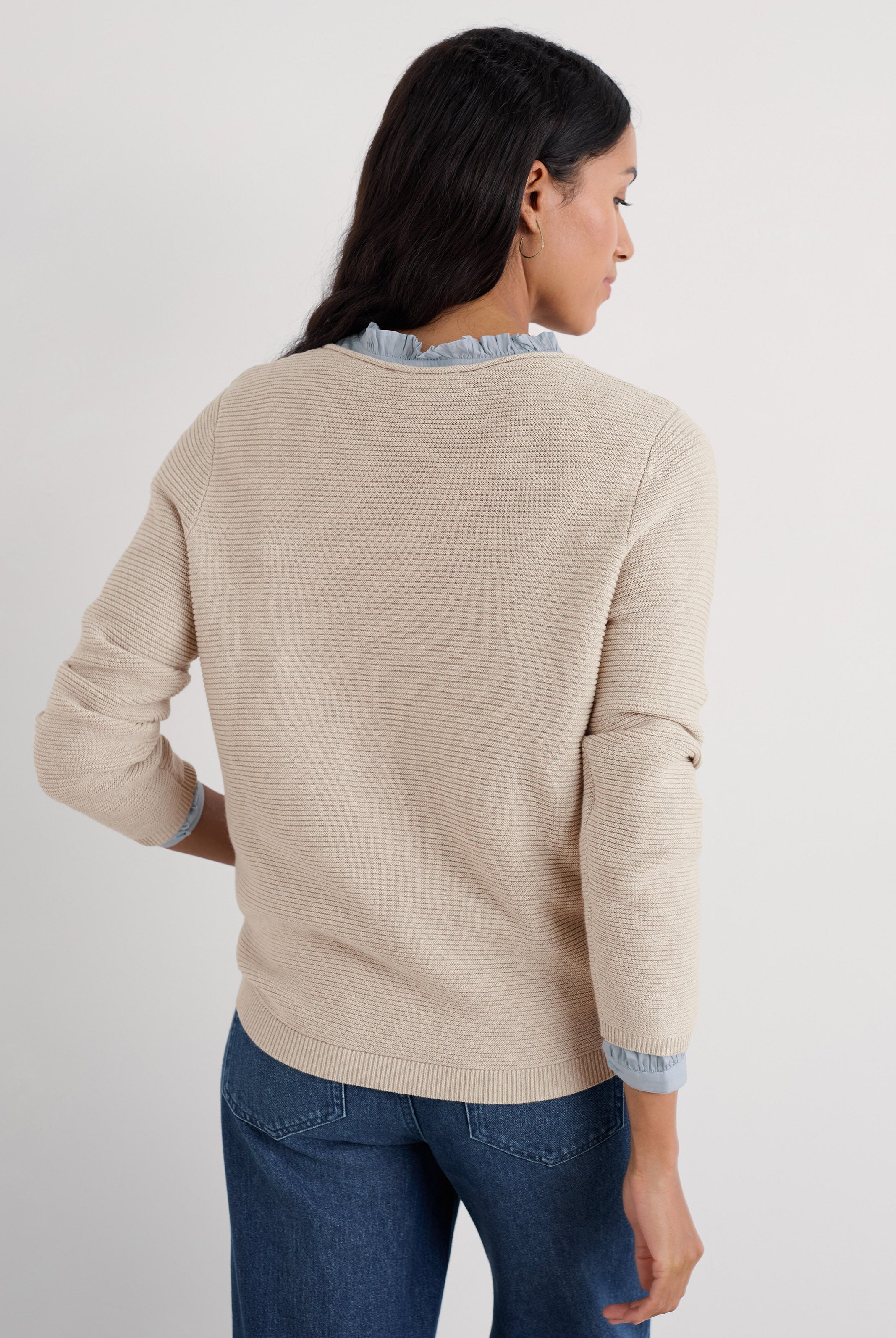 Seasalt Makers Cotton Jumper - Limestone
