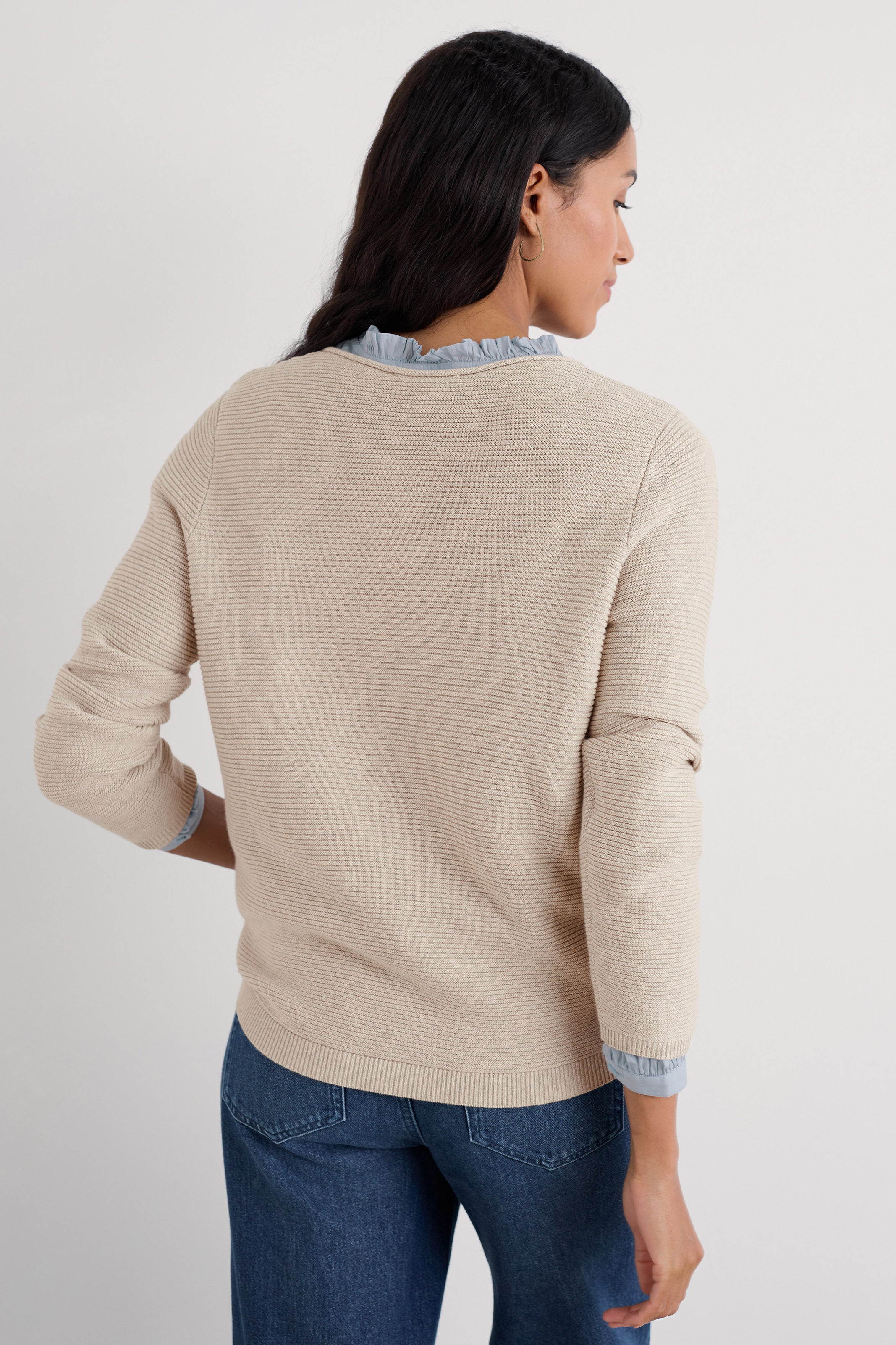 Seasalt Makers Cotton Jumper - Limestone