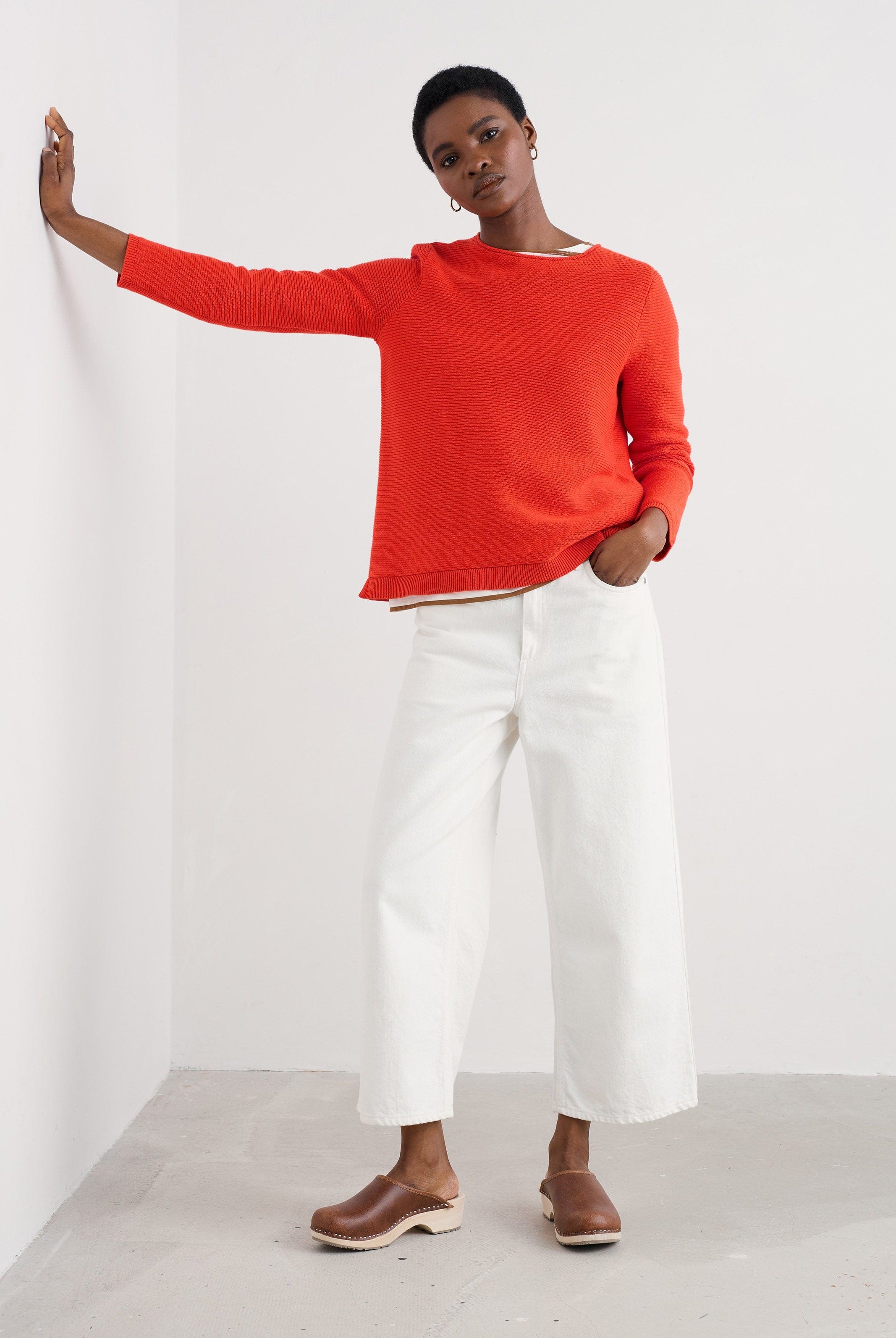 Seasalt Makers Cotton Jumper - Mandarin