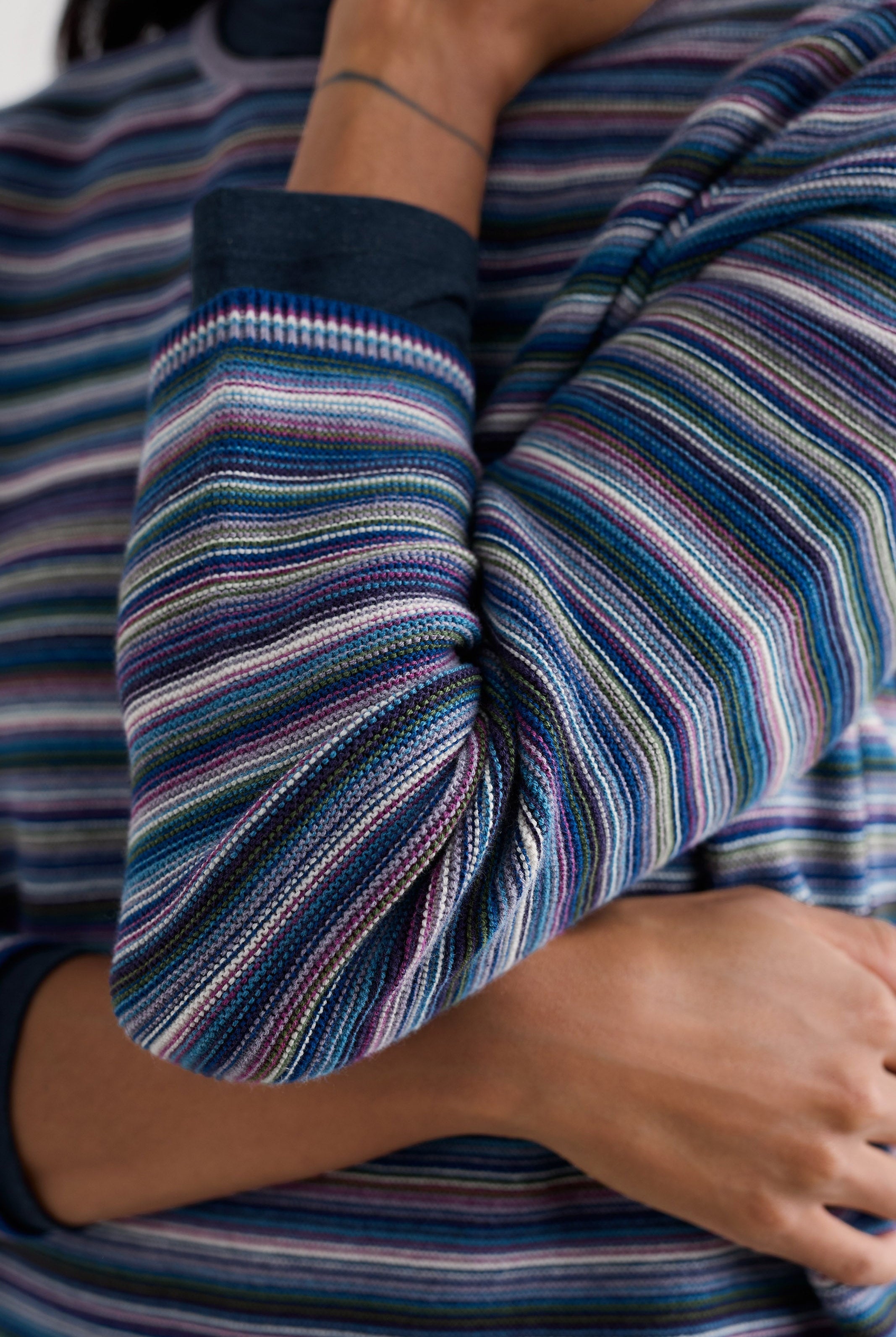 Seasalt Makers Jumper - Ripple Marks Grape Thistle Mix