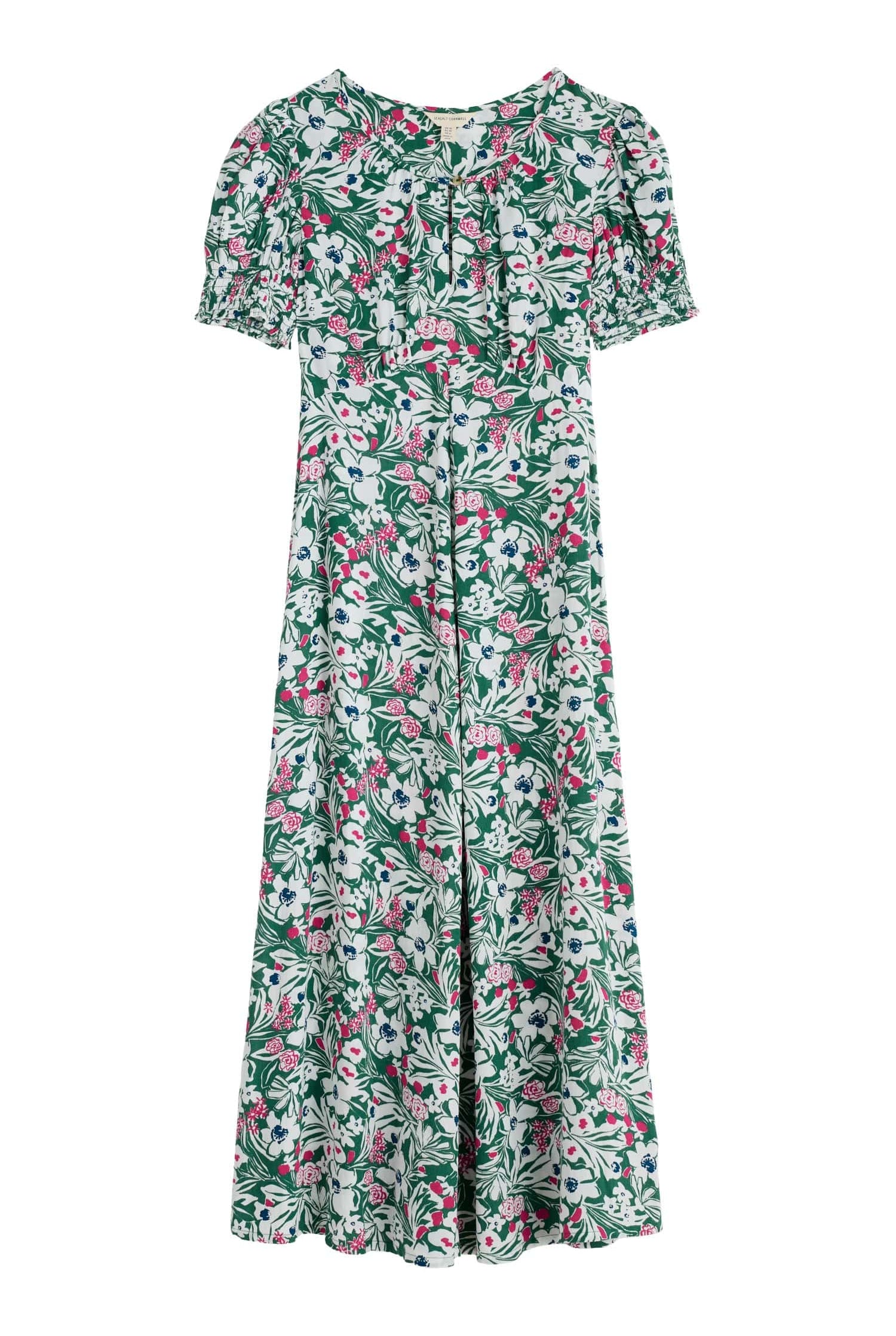 Seasalt Marsh Violet Short Sleeve Dress - Garden Flowers Dark Forage