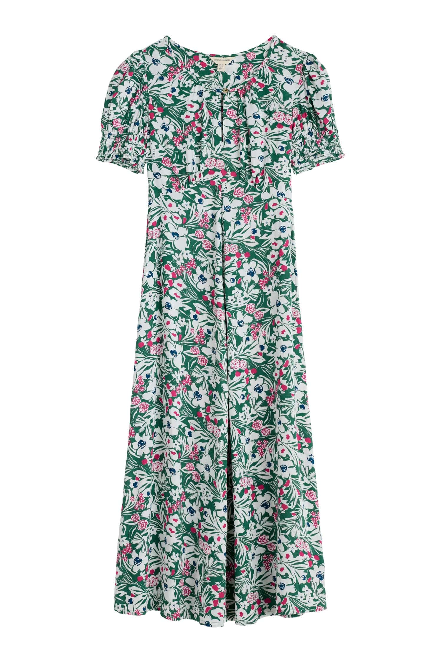 Seasalt Marsh Violet Short Sleeve Dress - Garden Flowers Dark Forage