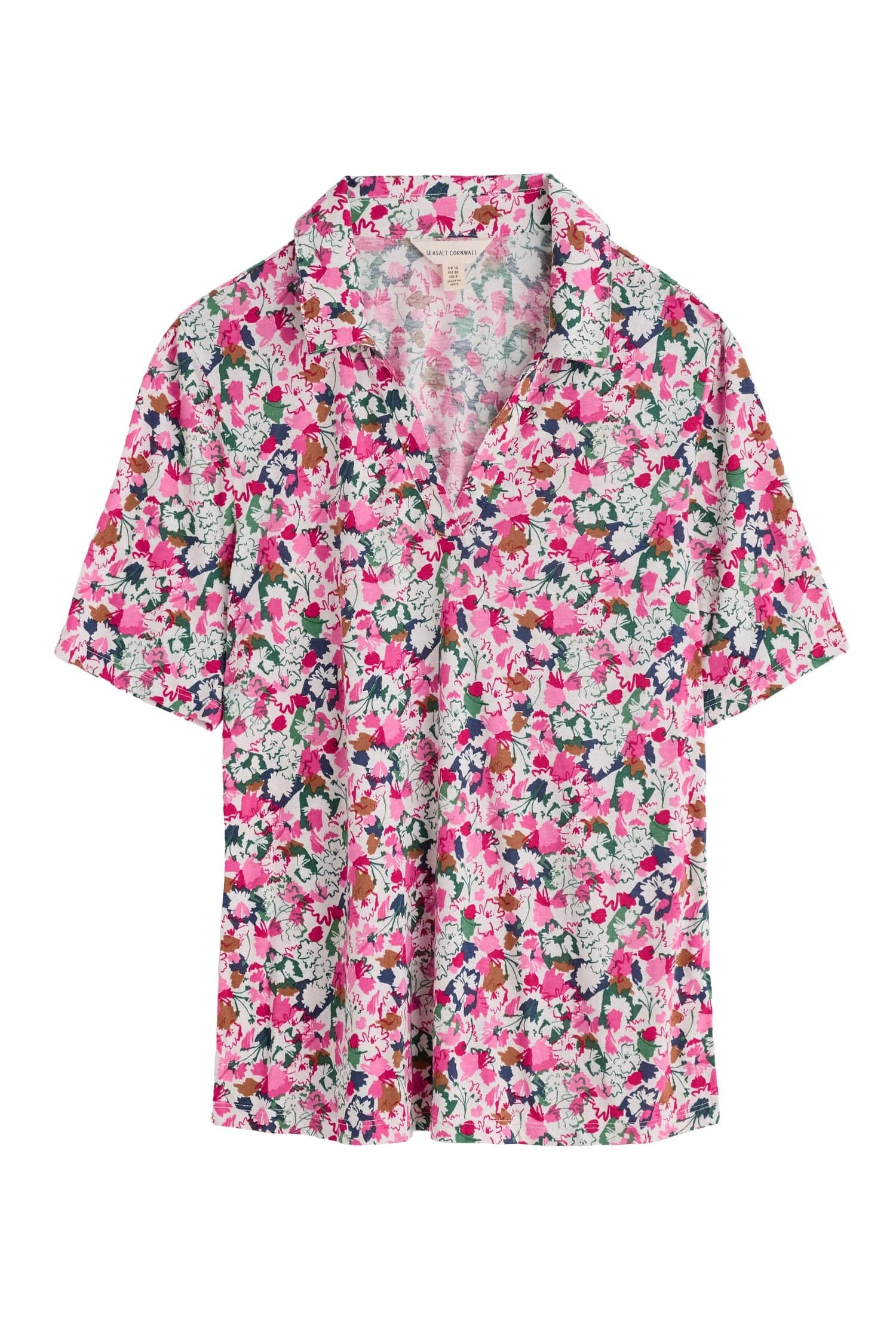 Seasalt Misty Sky Jersey Shirt - Blossom Sketch Chalk