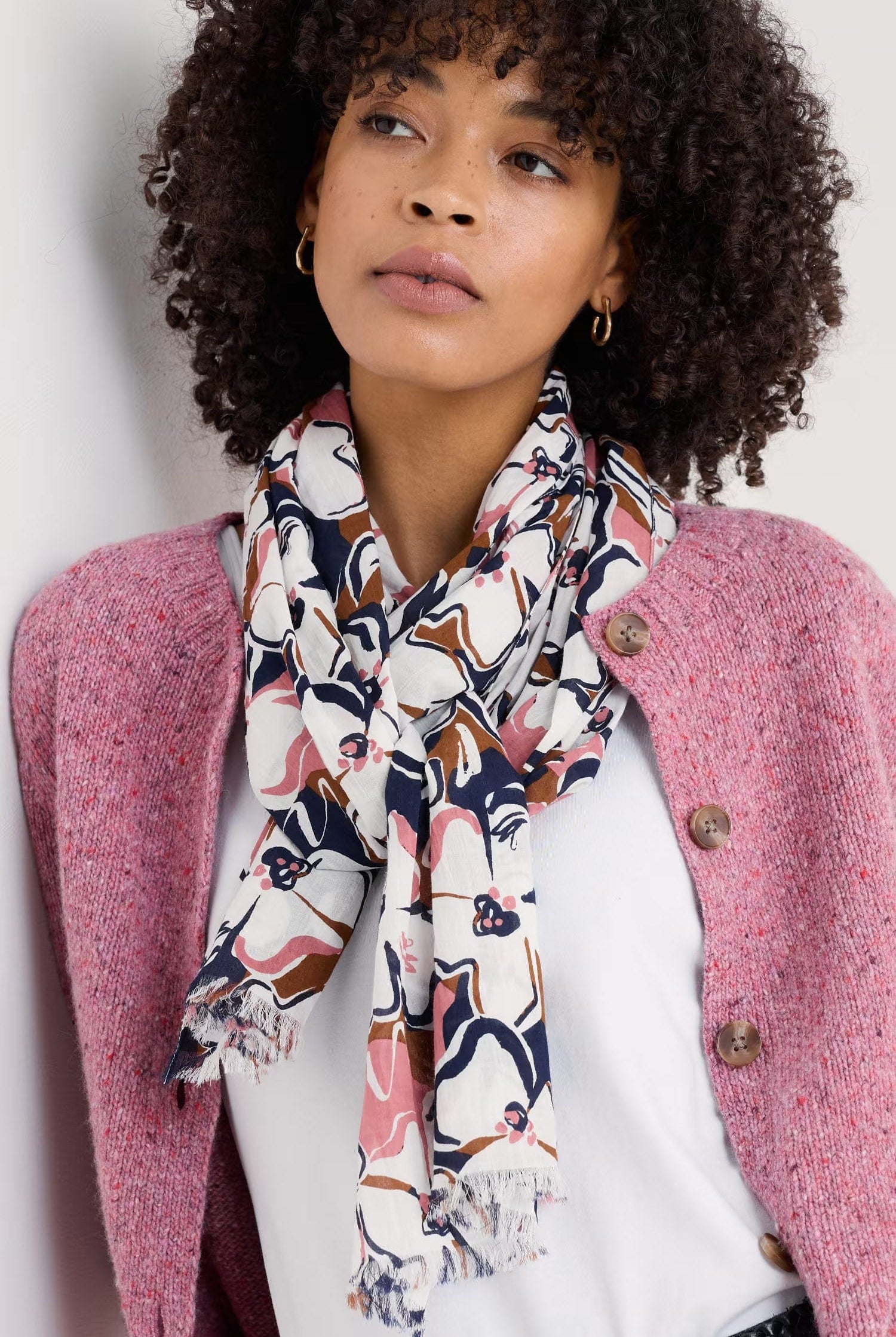 Seasalt New Everyday Scarf - Campion Bloom Toffee B-AC26850_34932_OS