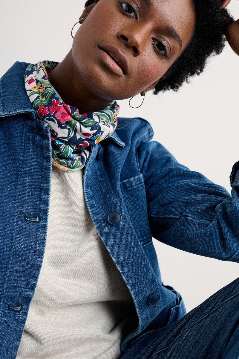 Seasalt Organic Cotton Handyband - Garden Flowers Night B-AC17523_35342_OS