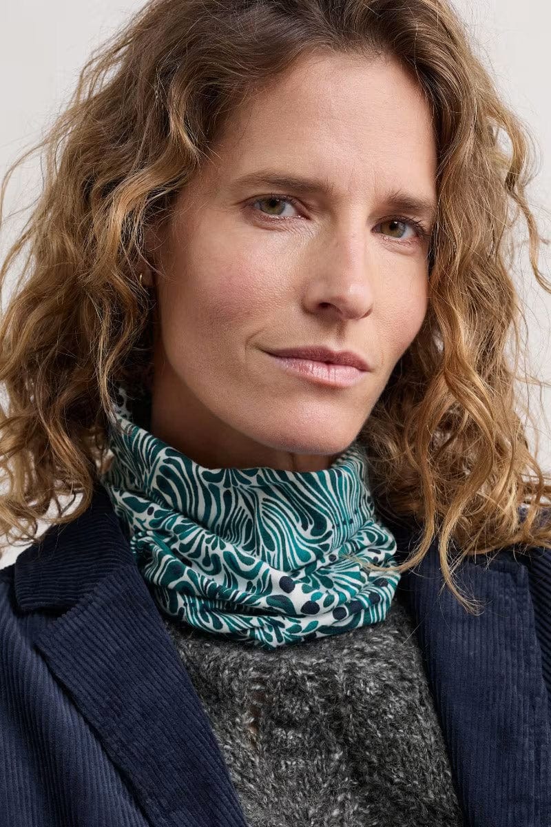 Seasalt Organic Cotton Handyband - Ornate Geo Dark Jade B-AC18695_33108_OS