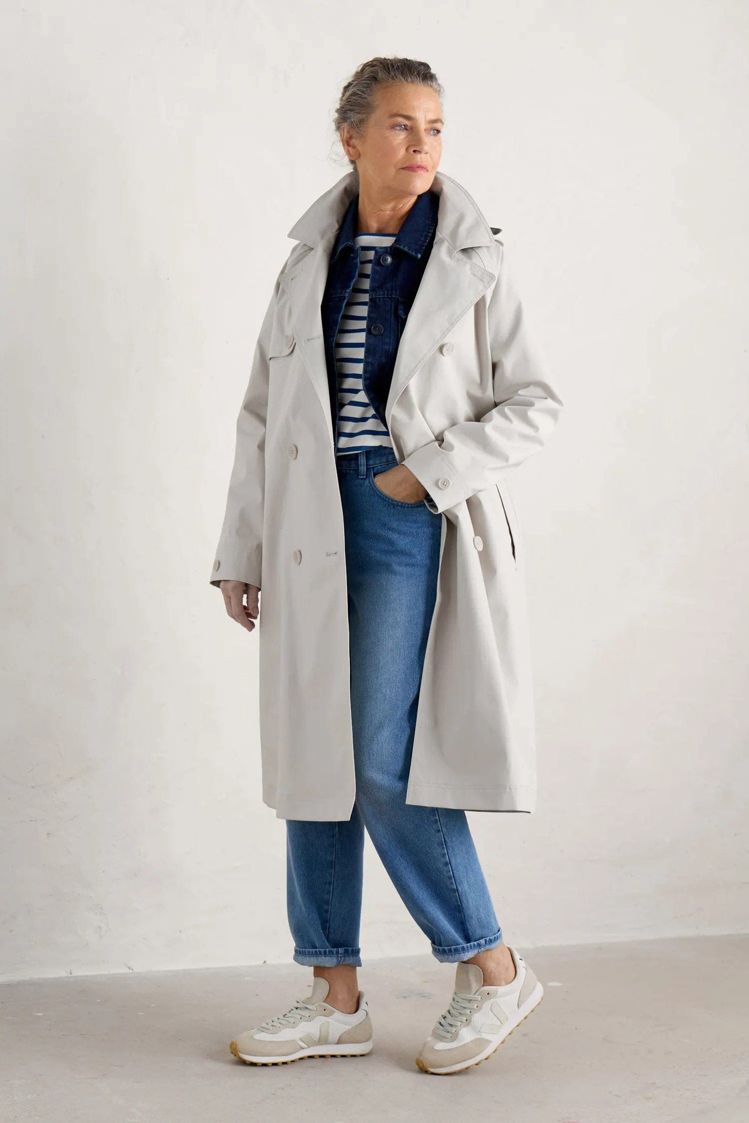 Seasalt Penweathers Trench Coat - Driftwood