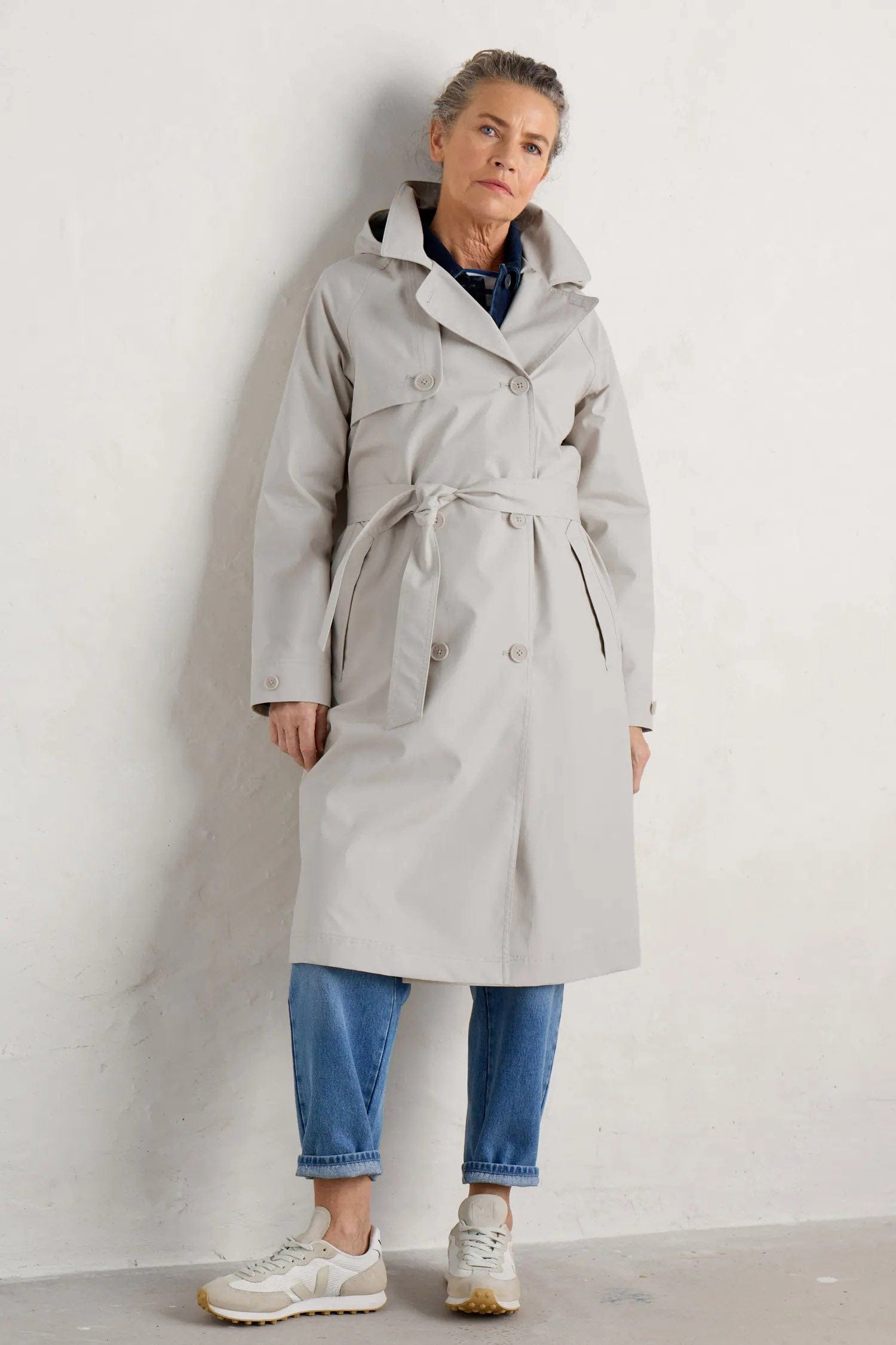 Seasalt Penweathers Trench Coat - Driftwood
