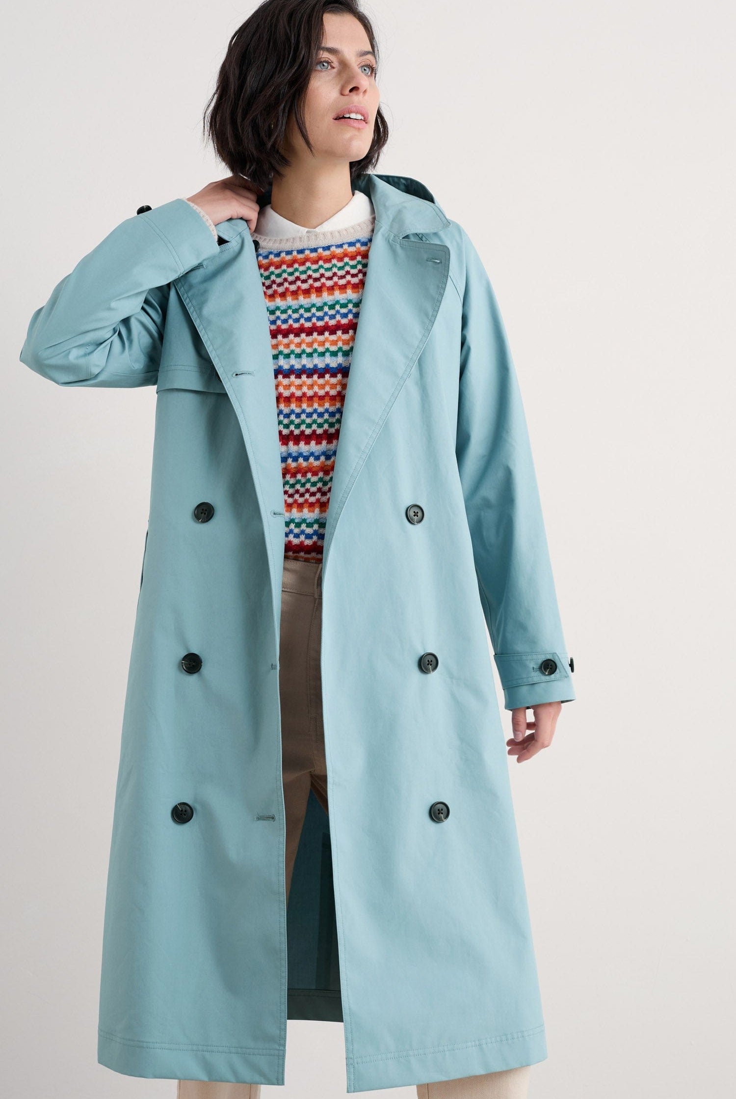Seasalt Penweathers Trench Coat - Hail