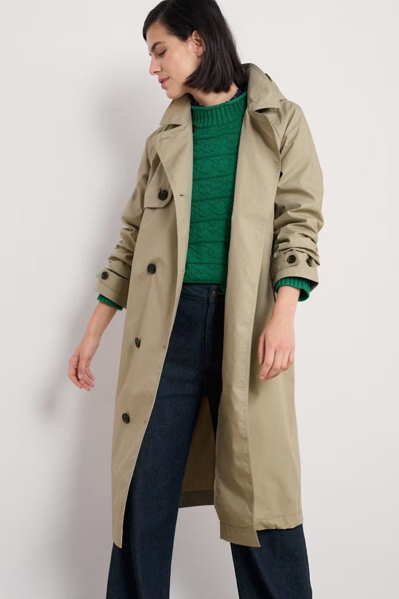 Seasalt Penweathers Trench Coat - Seed