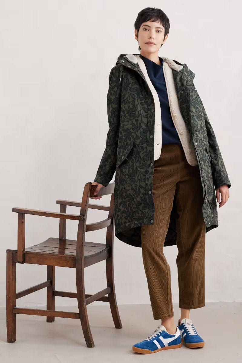 Seasalt Plant Hunter 2 Waterproof Coat - Fig Tree Lino Highland