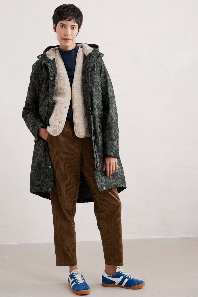 Seasalt Plant Hunter 2 Waterproof Coat - Fig Tree Lino Highland