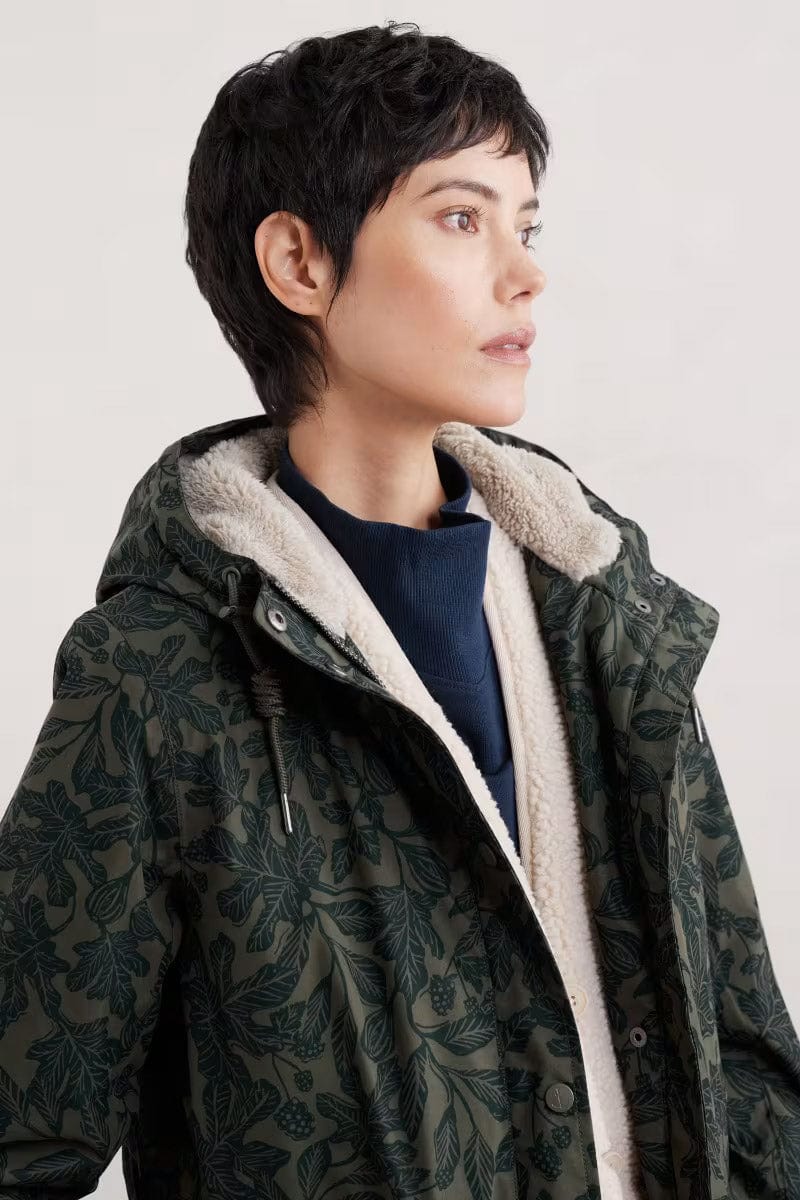 Seasalt Plant Hunter 2 Waterproof Coat - Fig Tree Lino Highland