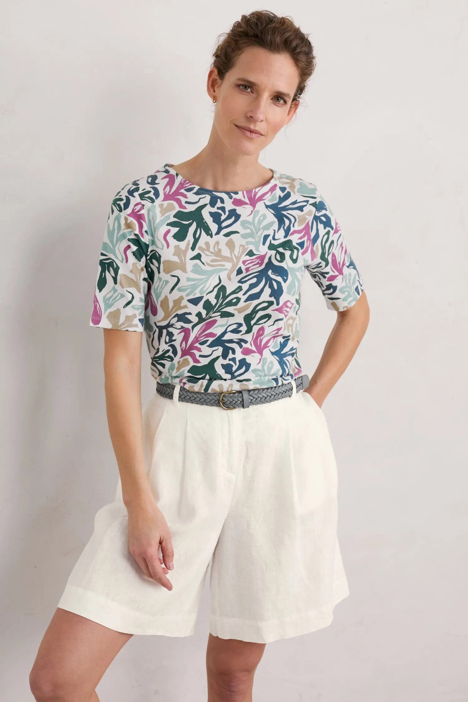 Seasalt Poisson Top - Sea Frond Chalk