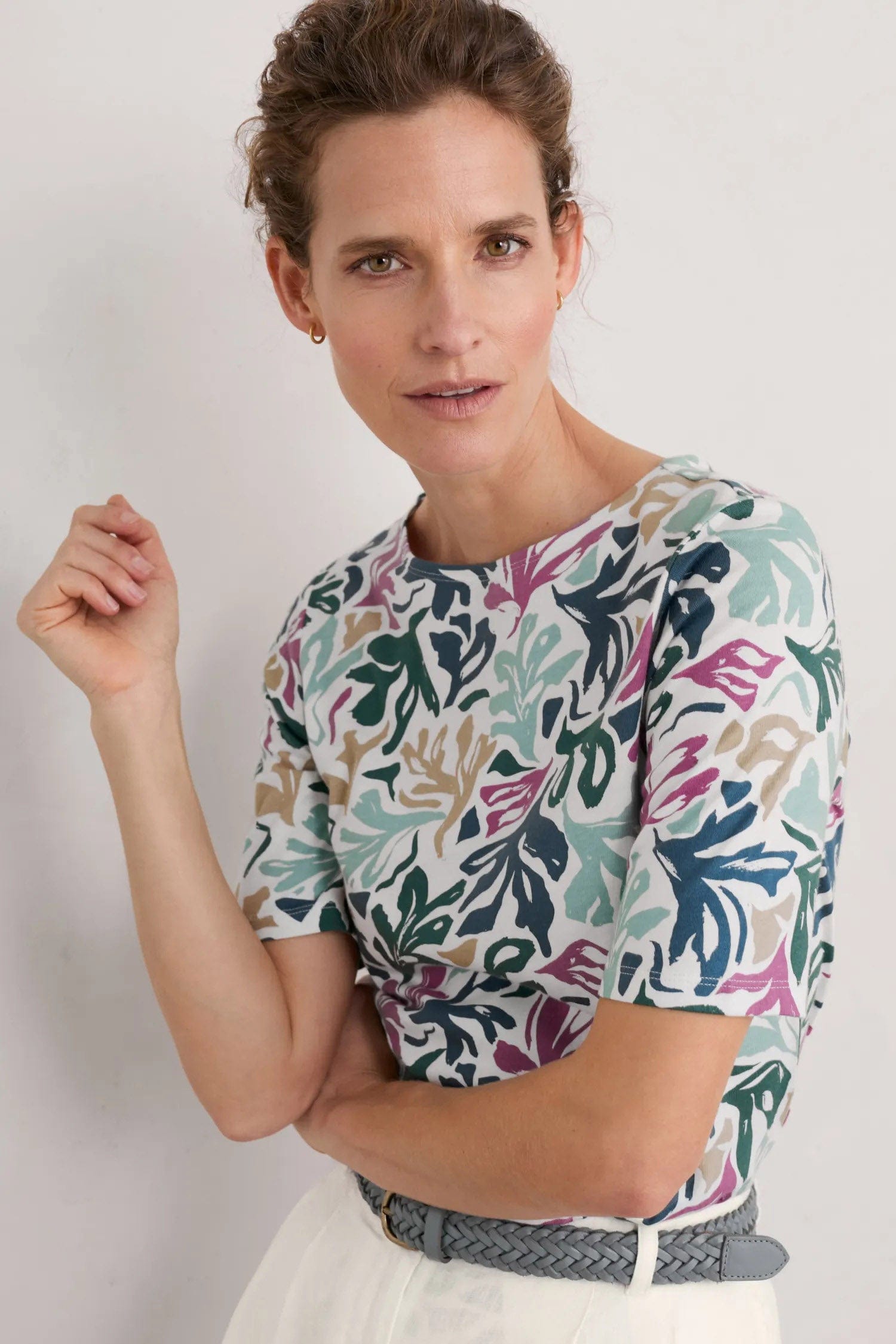 Seasalt Poisson Top - Sea Frond Chalk