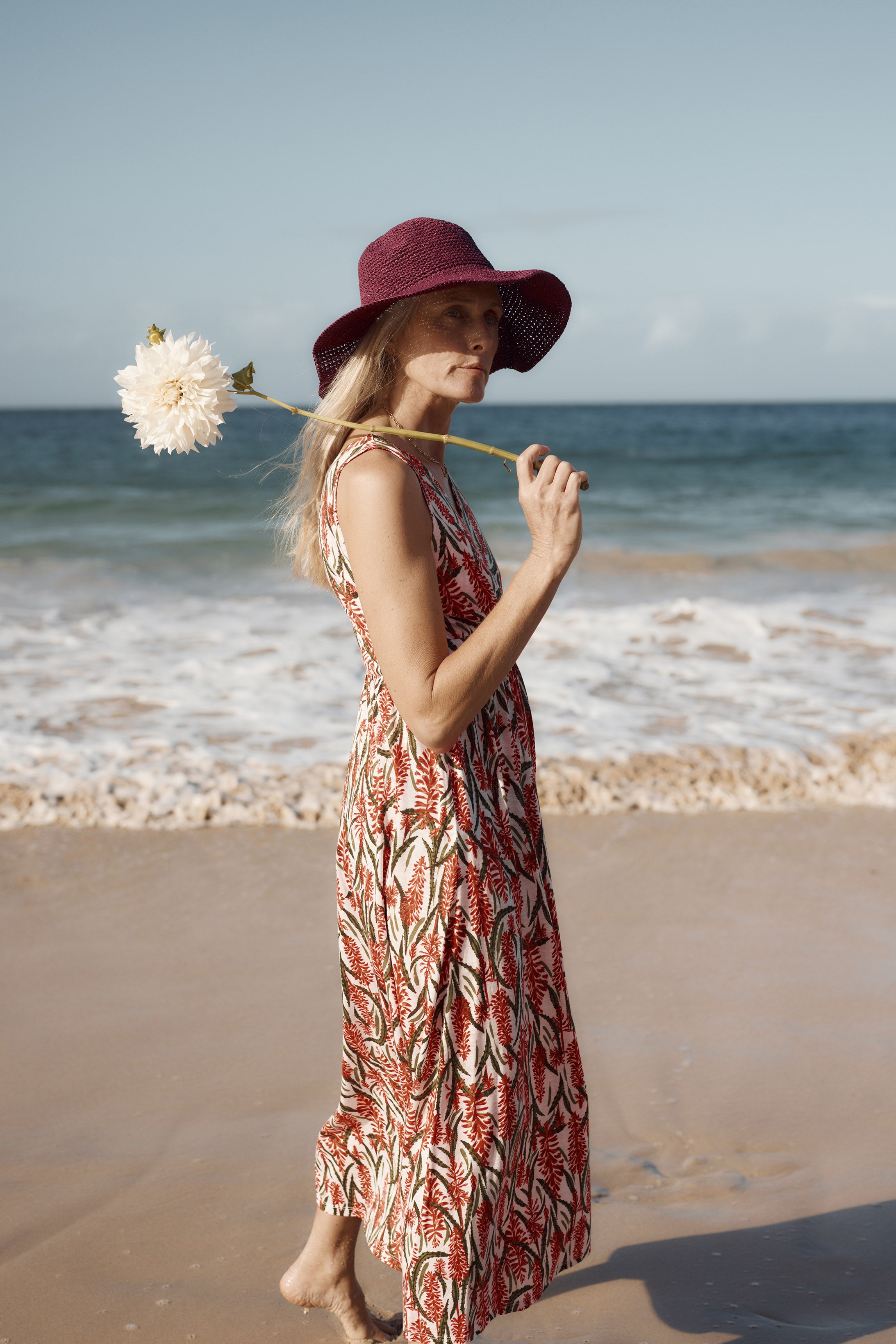 Seasalt Polmanter Dress - Red Hot Poker Chalk