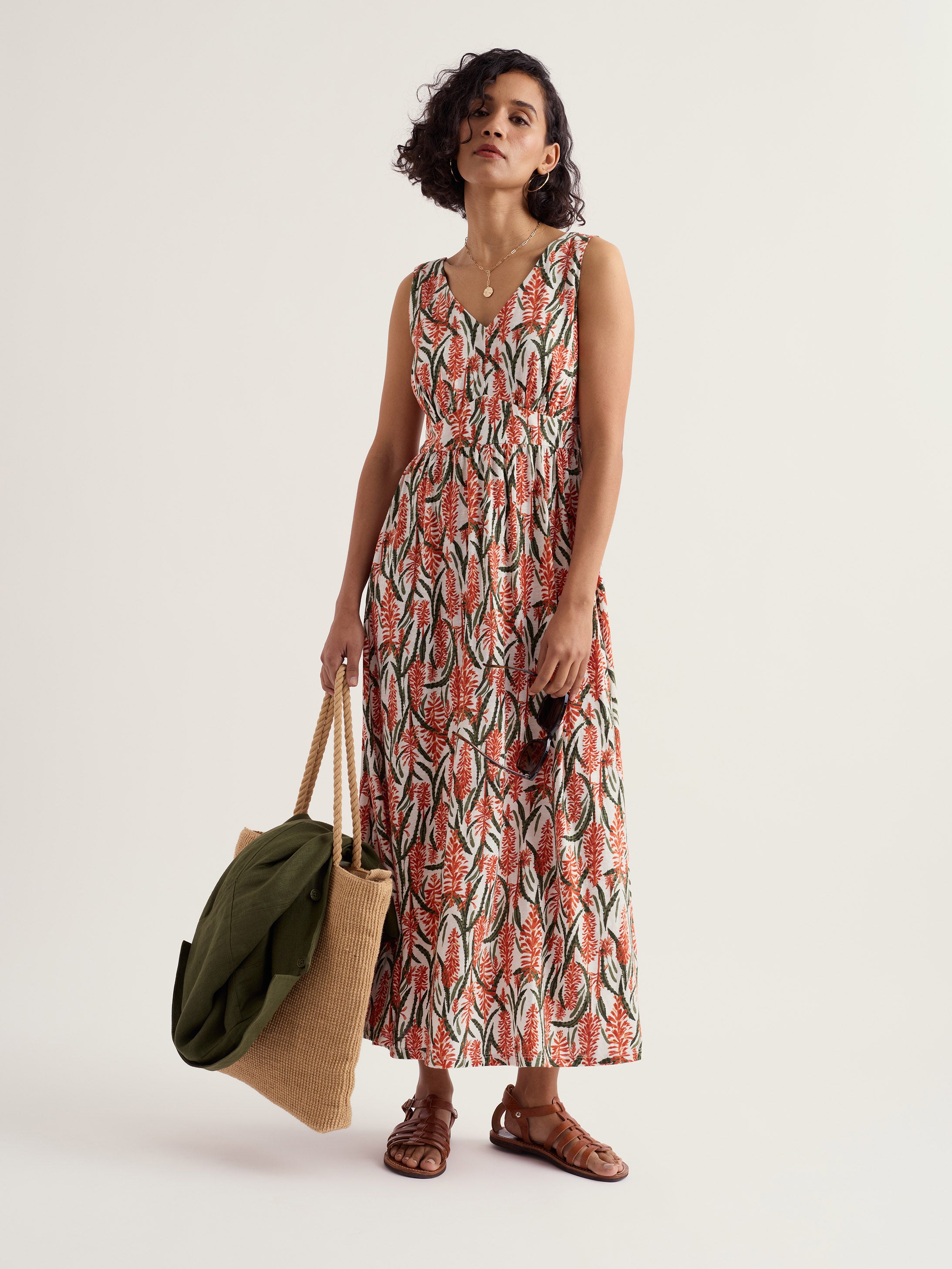 Seasalt Polmanter Dress - Red Hot Poker Chalk