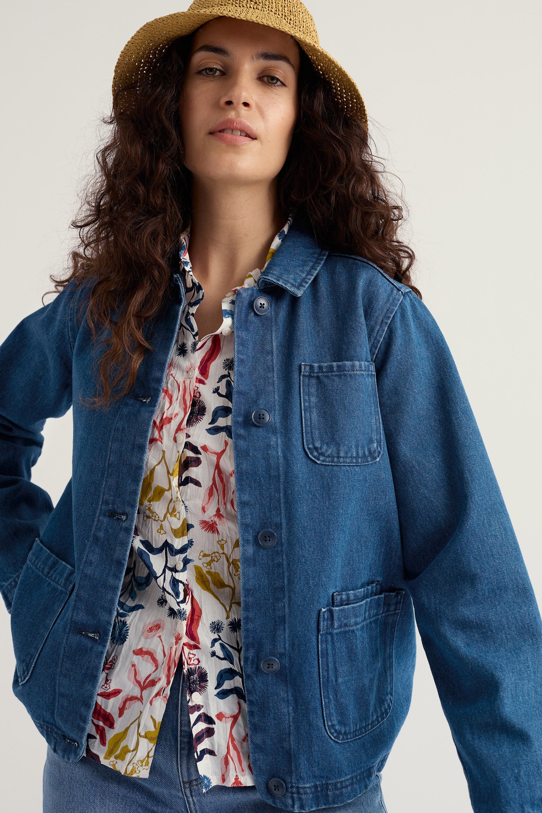 Seasalt Reading Rocks Denim Jacket - Mid Wash