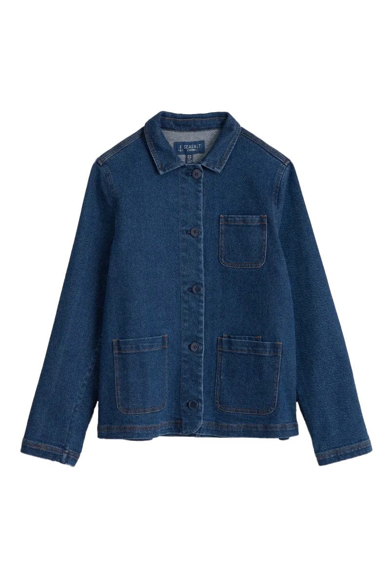 Seasalt Reading Rocks Jacket - Mid Indigo Wash