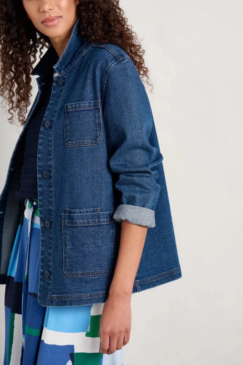 Seasalt Reading Rocks Jacket - Mid Indigo Wash